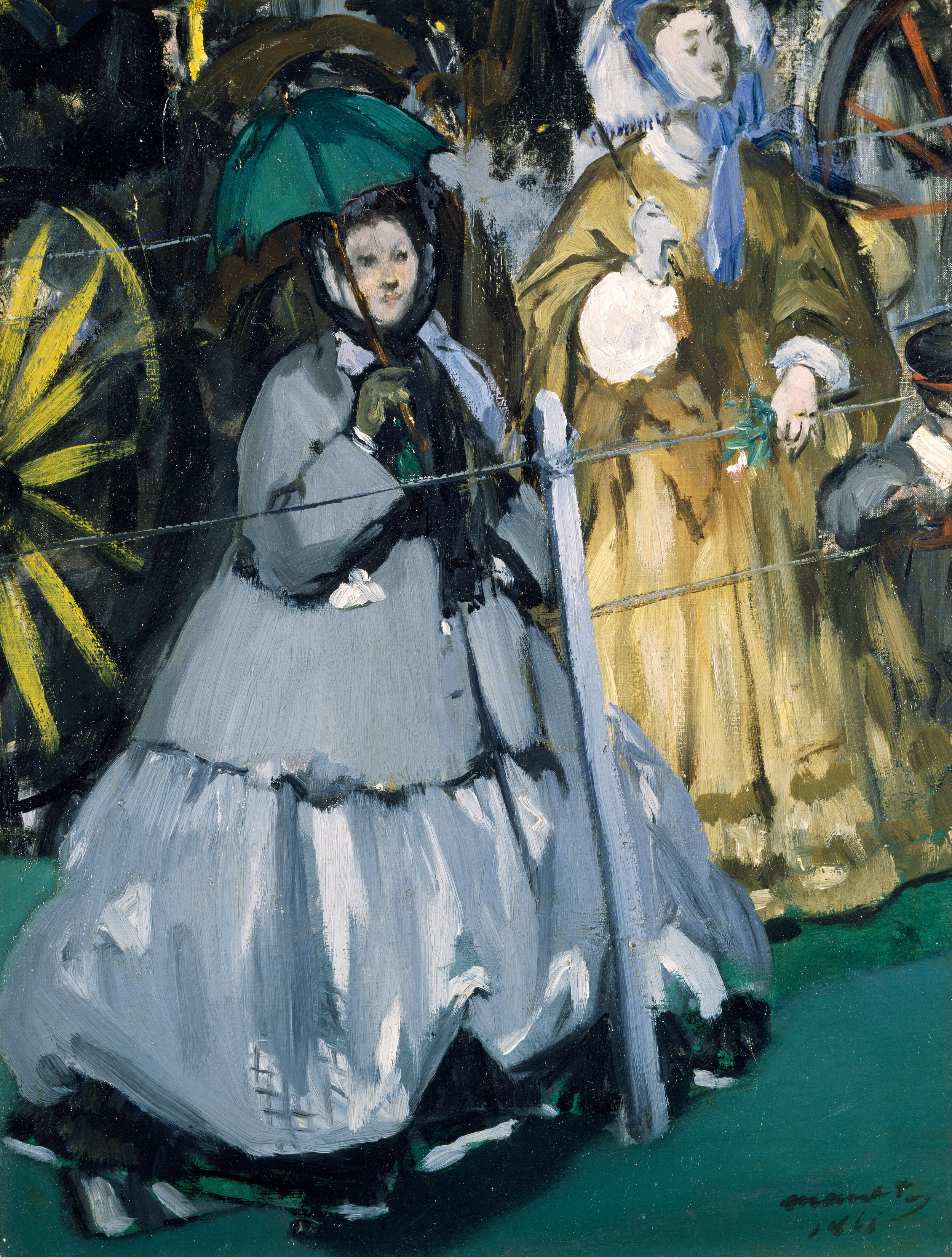 競馬場の婦人達 by Édouard Manet - 1866年 - 42.2 x 32.1 cm 