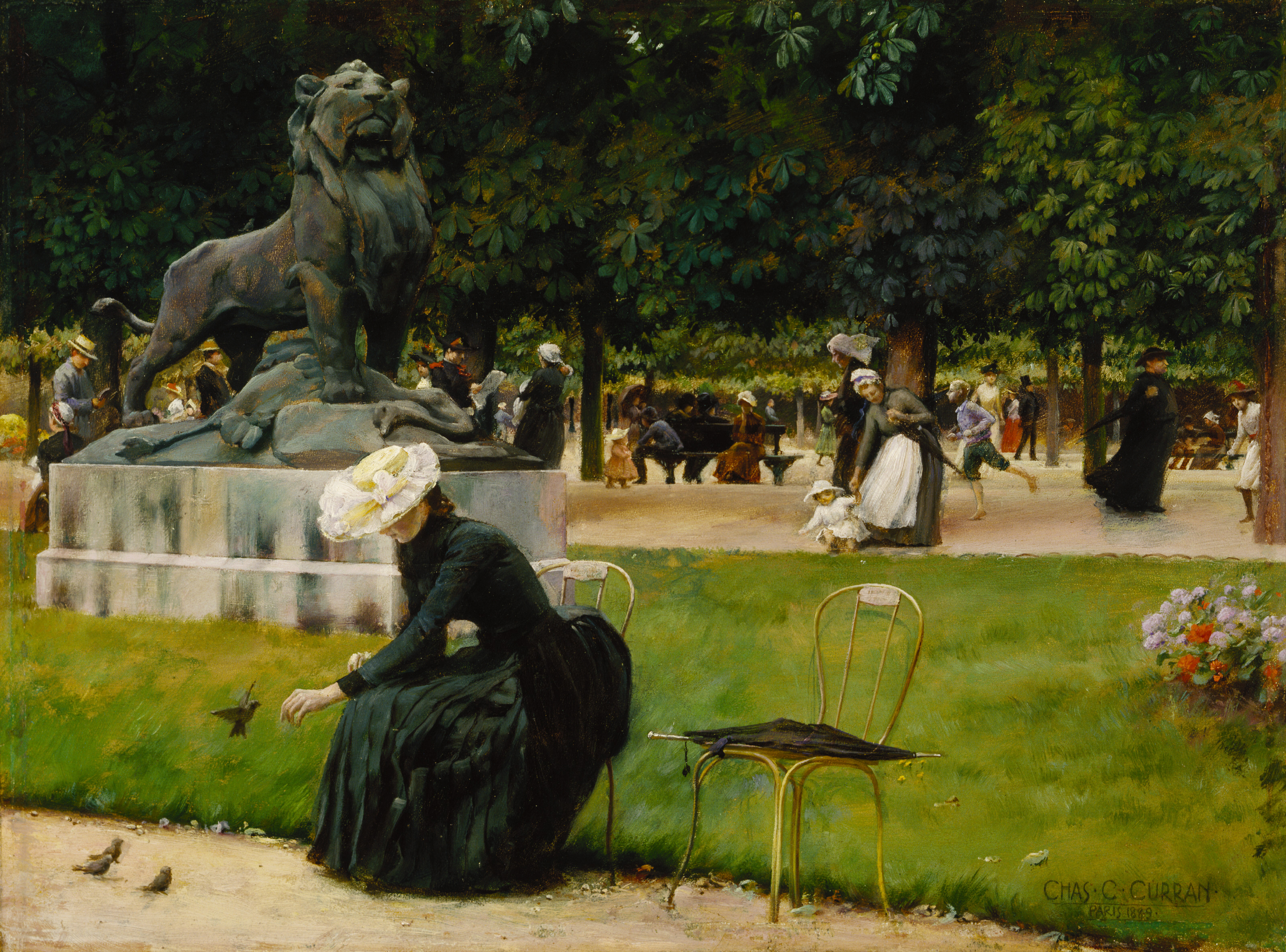 In the Luxembourg (Garden) by Charles Courtney Curran - 1889 - 23.3 x 31.1 cm Terra Foundation for American Art