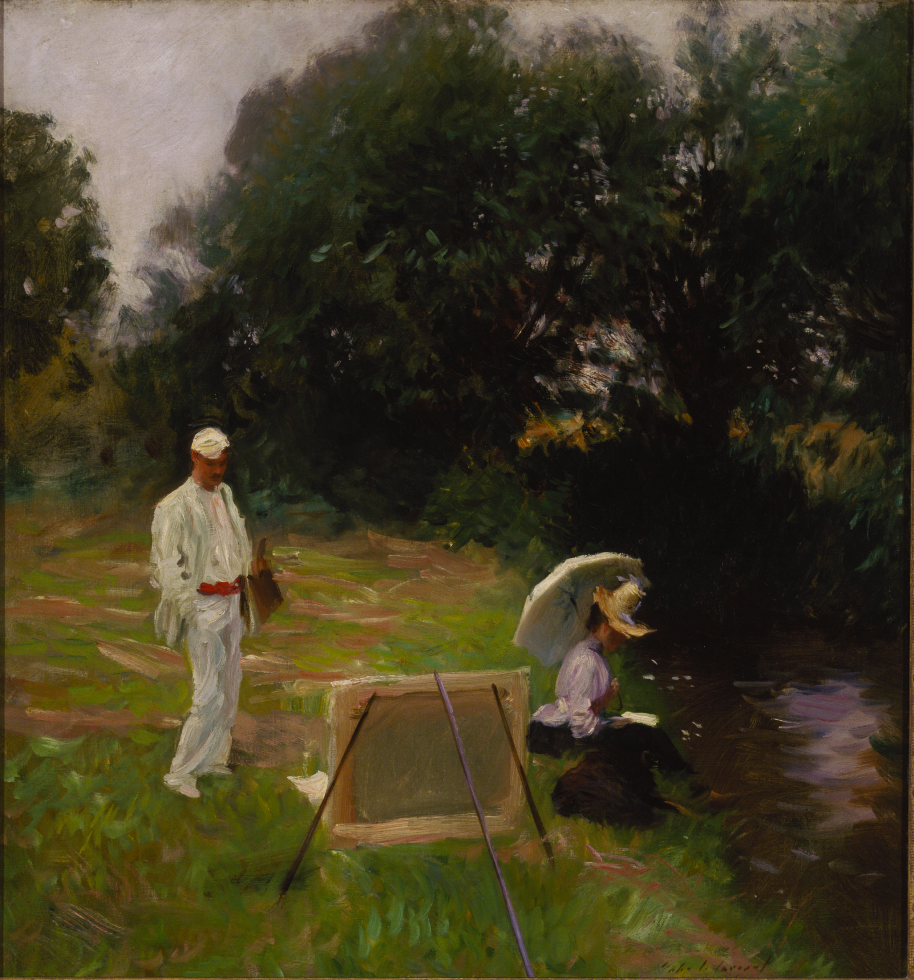 Dennis Miller Bunker peinture à Calcot by John Singer Sargent - 1888 Fondation Terra pour l'art américain