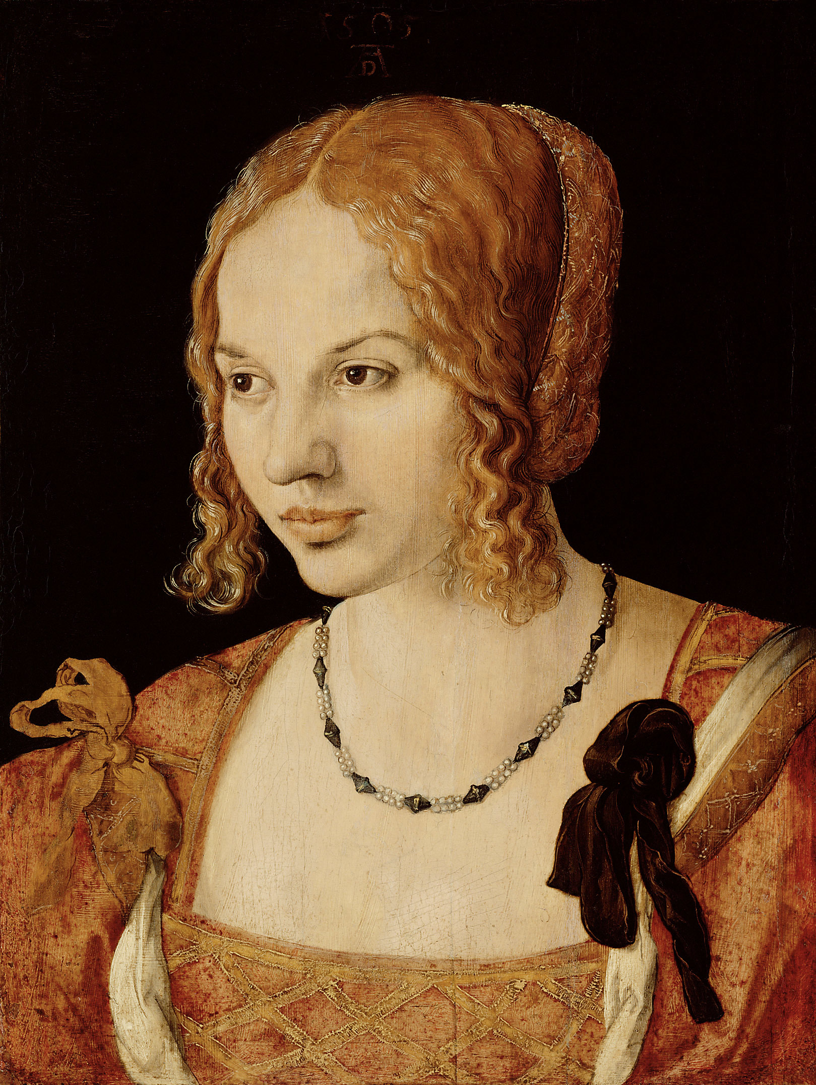 چهره‌نگارۀ یک زنِ جوانِ ونیزی by Albrecht Dürer - 1505 - 24.5 x 32.5 cm 