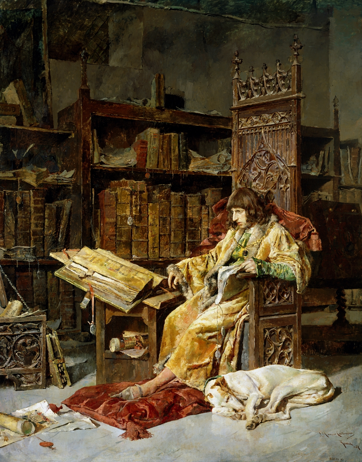 أمير فيانا، كارلوس by Jose Moreno Carbonero - 1881 م - 310 x 242 سم 