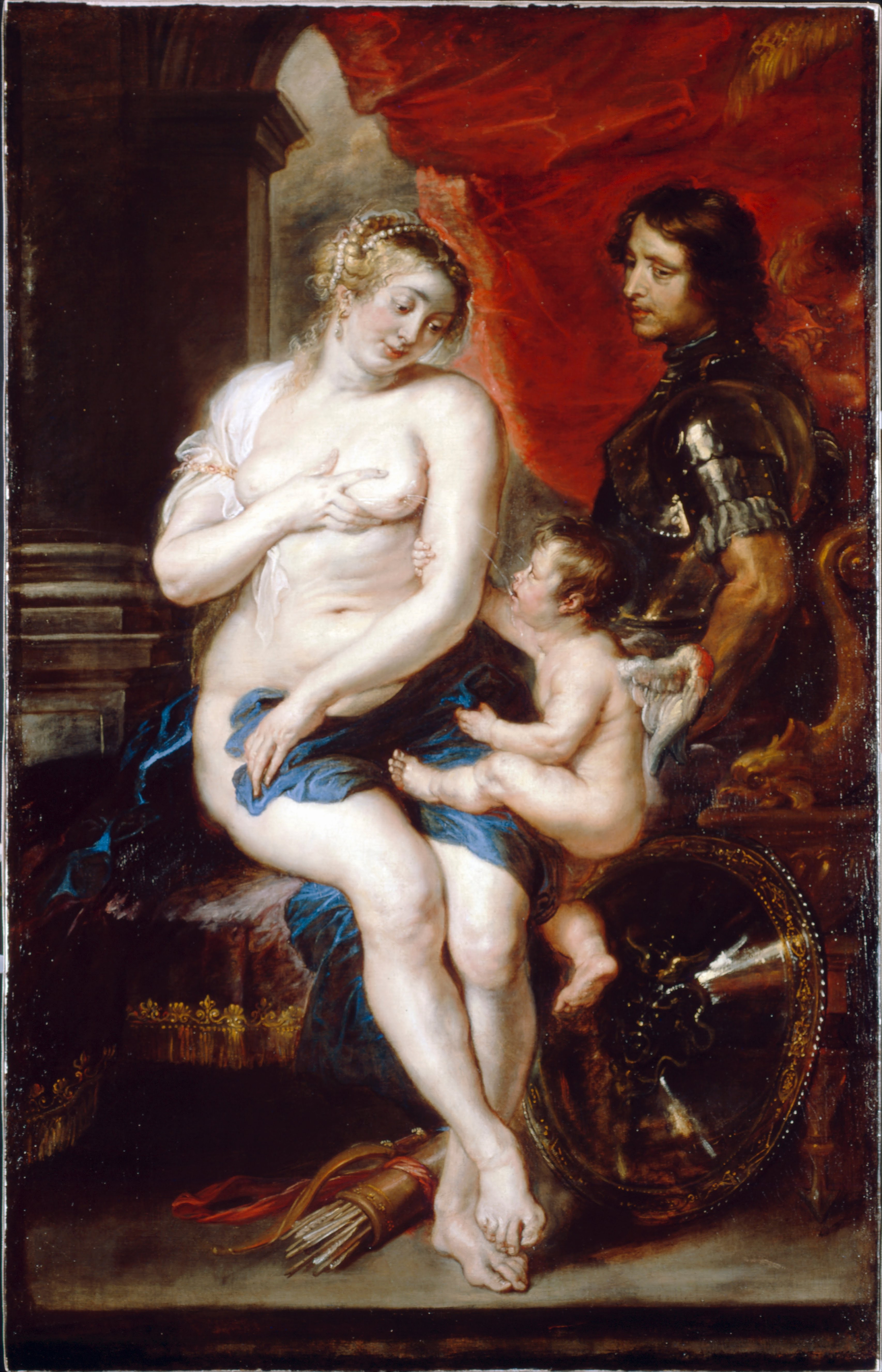 Venüs, Mars ve Aşk Tanrısı by Peter Paul Rubens - Early to mid-1630s 