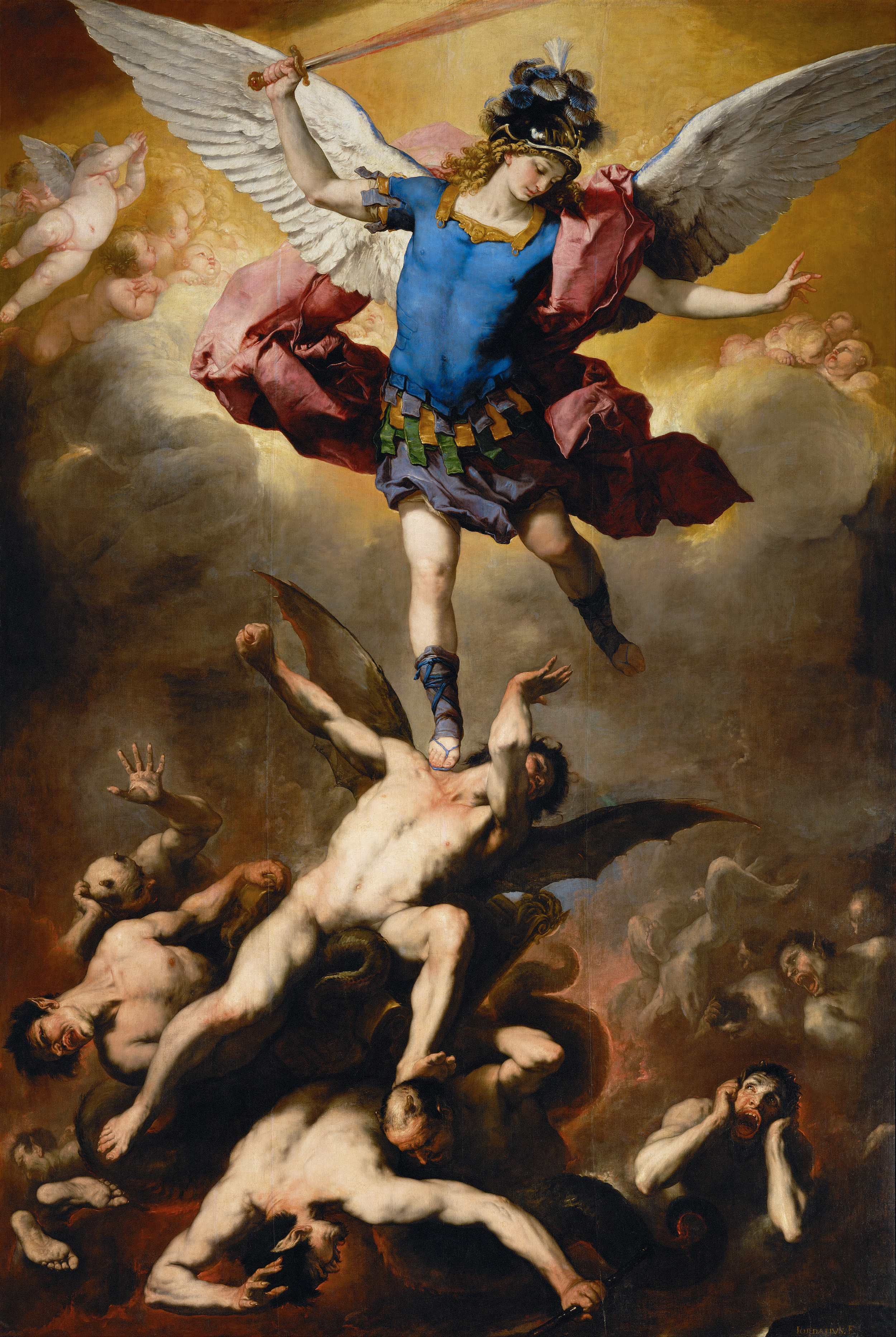 Upadek zbuntowanych aniołów by Luca Giordano - 1660/1665 - 419 x 283 cm 