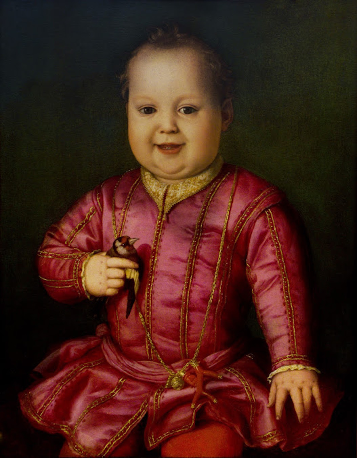 کودکی جووانی د مدیچی  by Agnolo Bronzino - حدودا  ۱۵۴۵ - ۵۸*۴۸ سانتی‌متر 