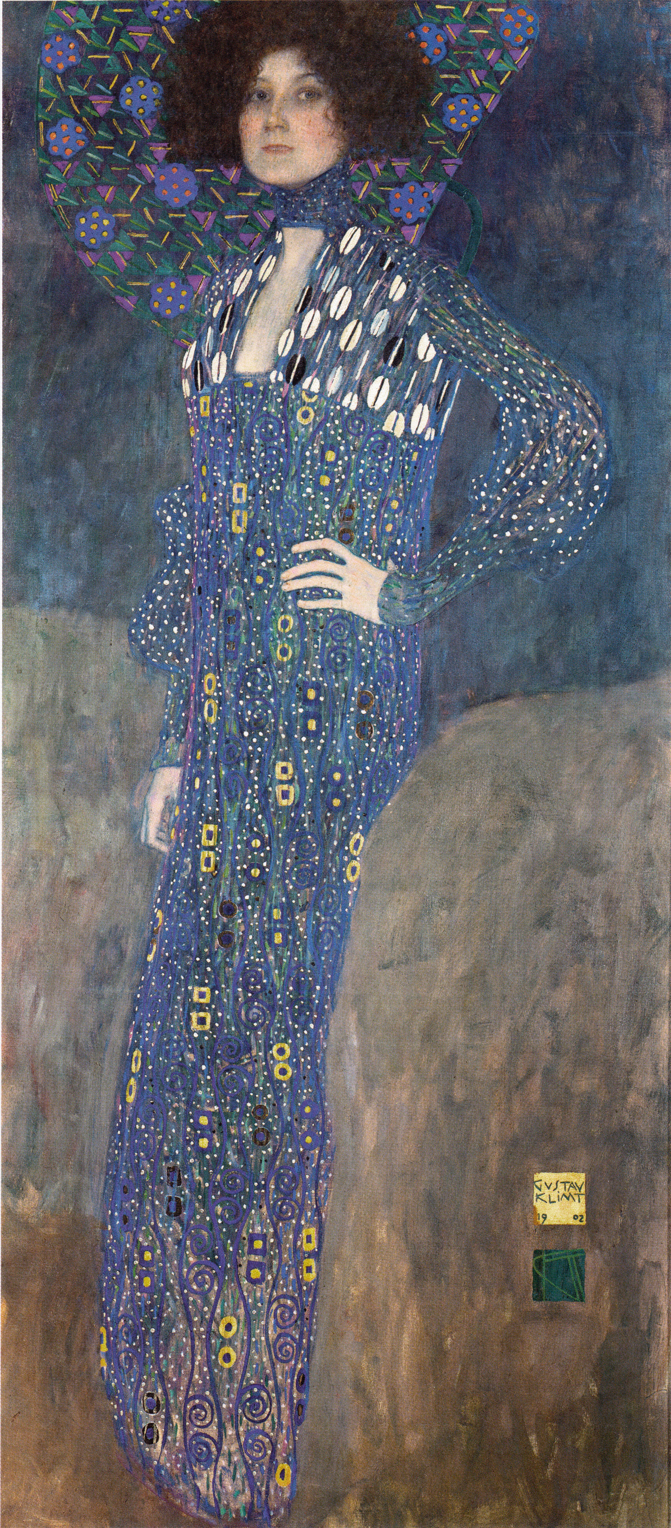Эмилия Луиза Флёге  by Gustav Klimt - 1902 - 178 × 80 cm 