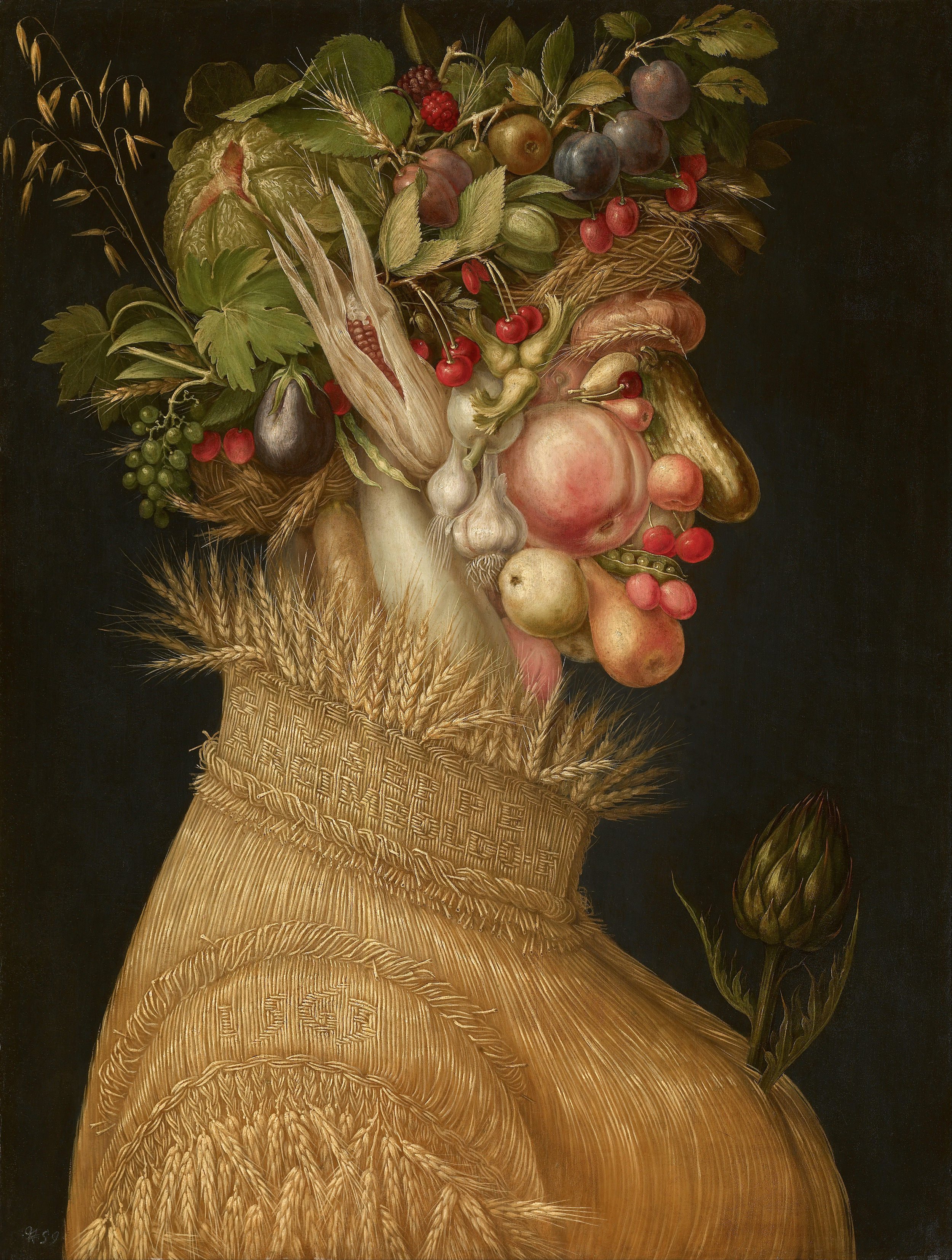 夏天 by Giuseppe Arcimboldo - 1563 - 50.8 x 67 cm 