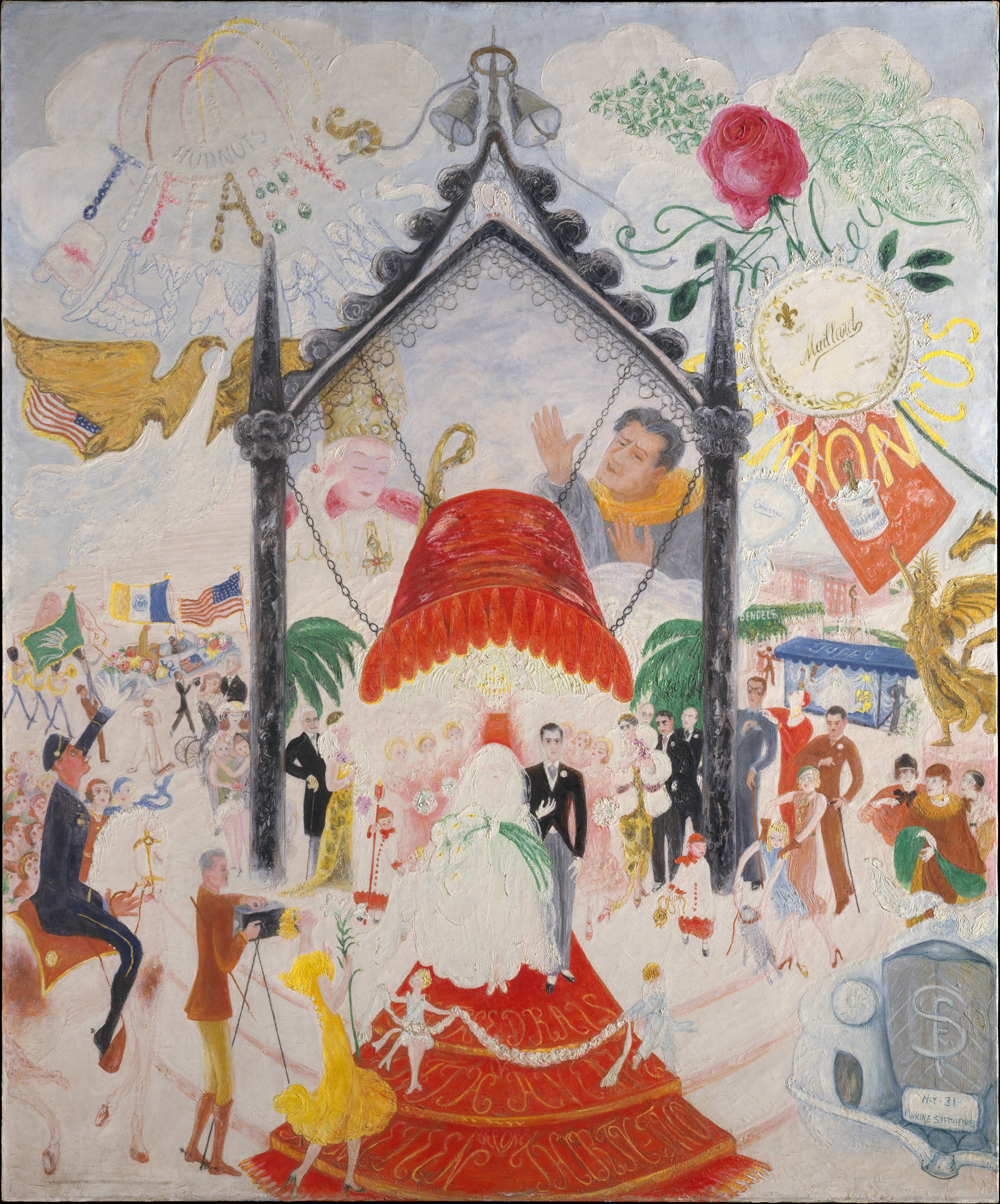 کلیسای جامع خیابان پنجم by Florine Stettheimer - ۱۹۳۱ - ۱۵۲.۴×۱۲۷ سانتی‌متر 