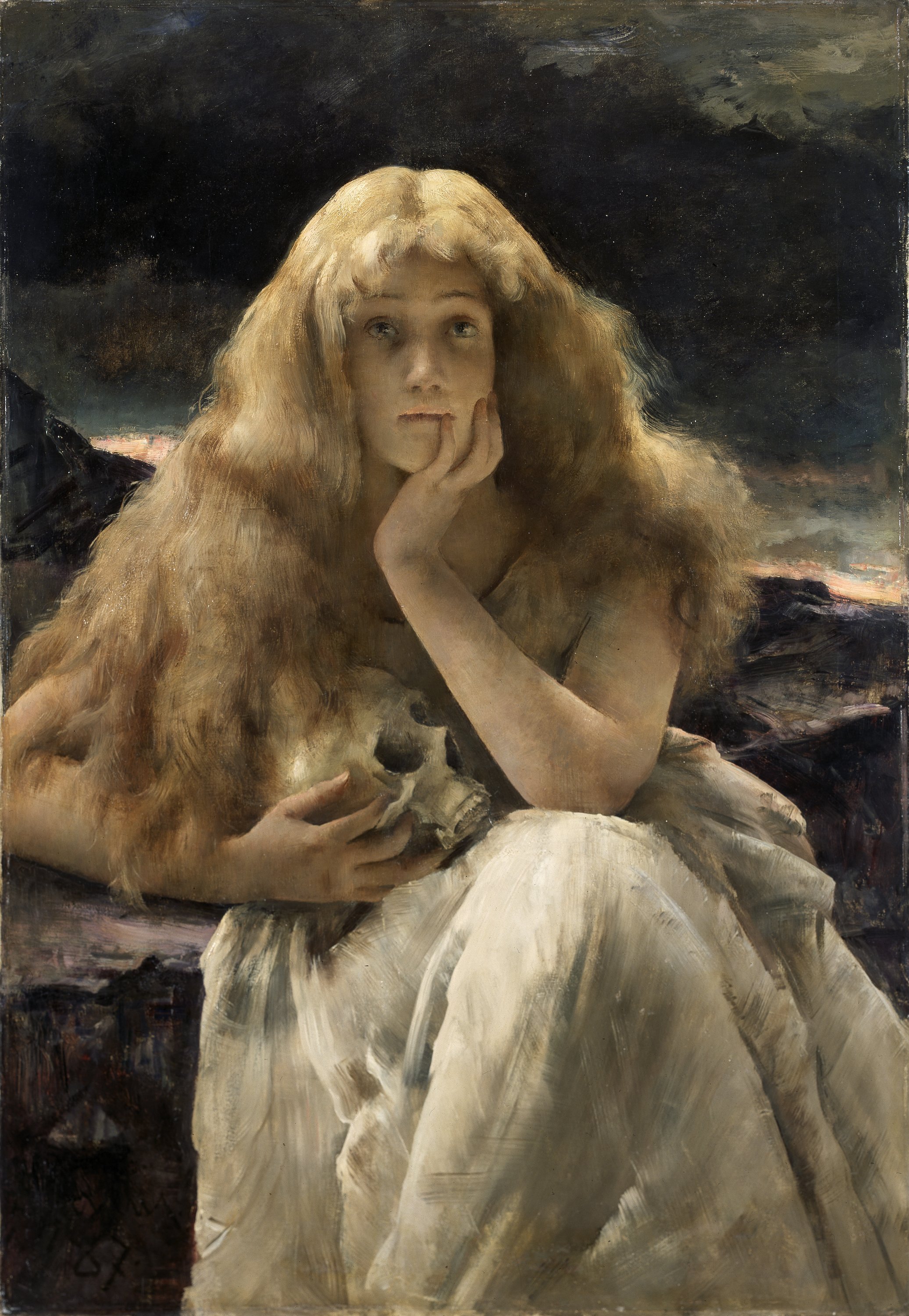 Мария Магдалина by Альфред Стивенс - 1887 - 111,8 см x 77,3 см 