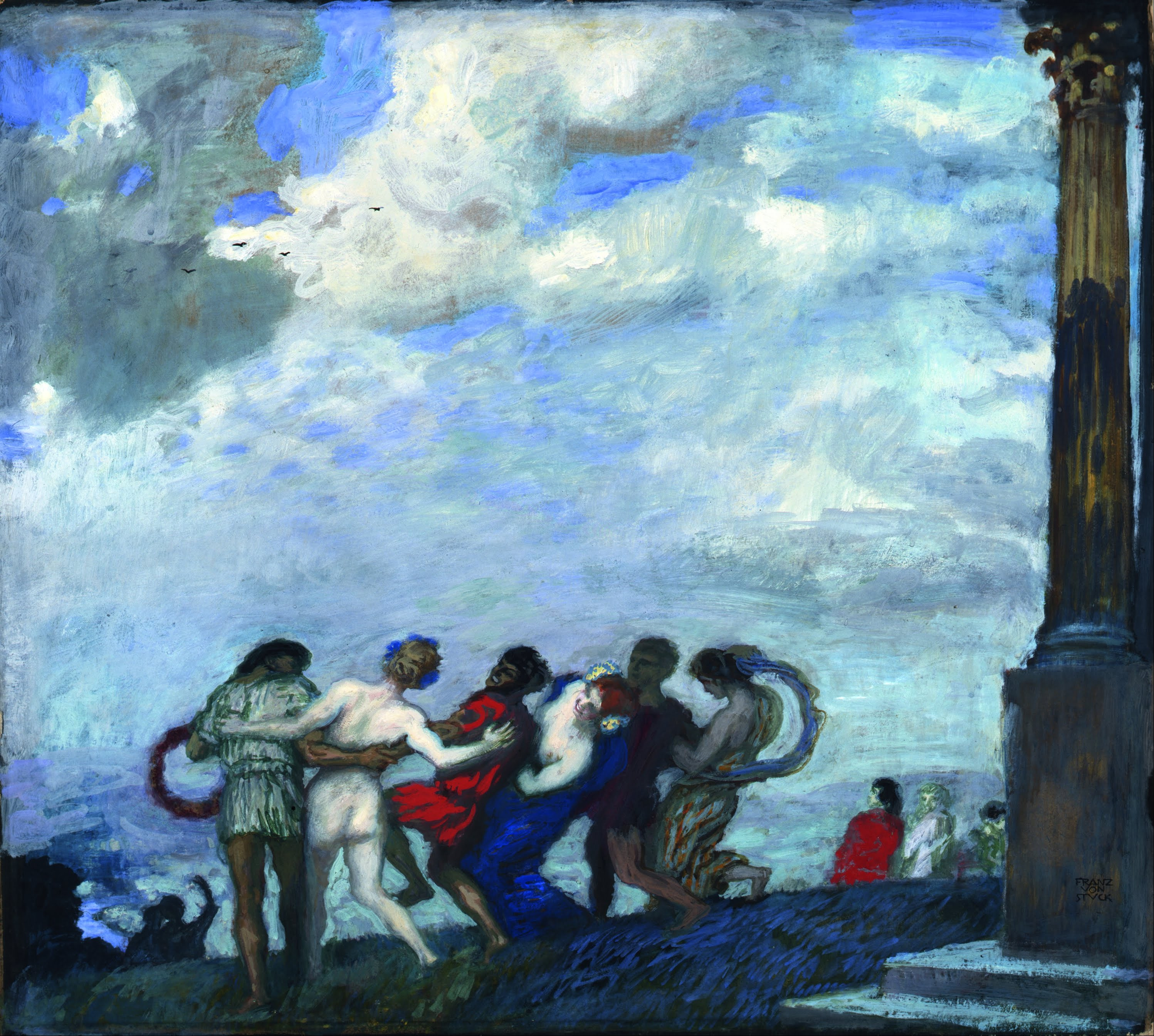 踊り by Franz von Stuck - 1910年 - 79.5 x 71 cm 