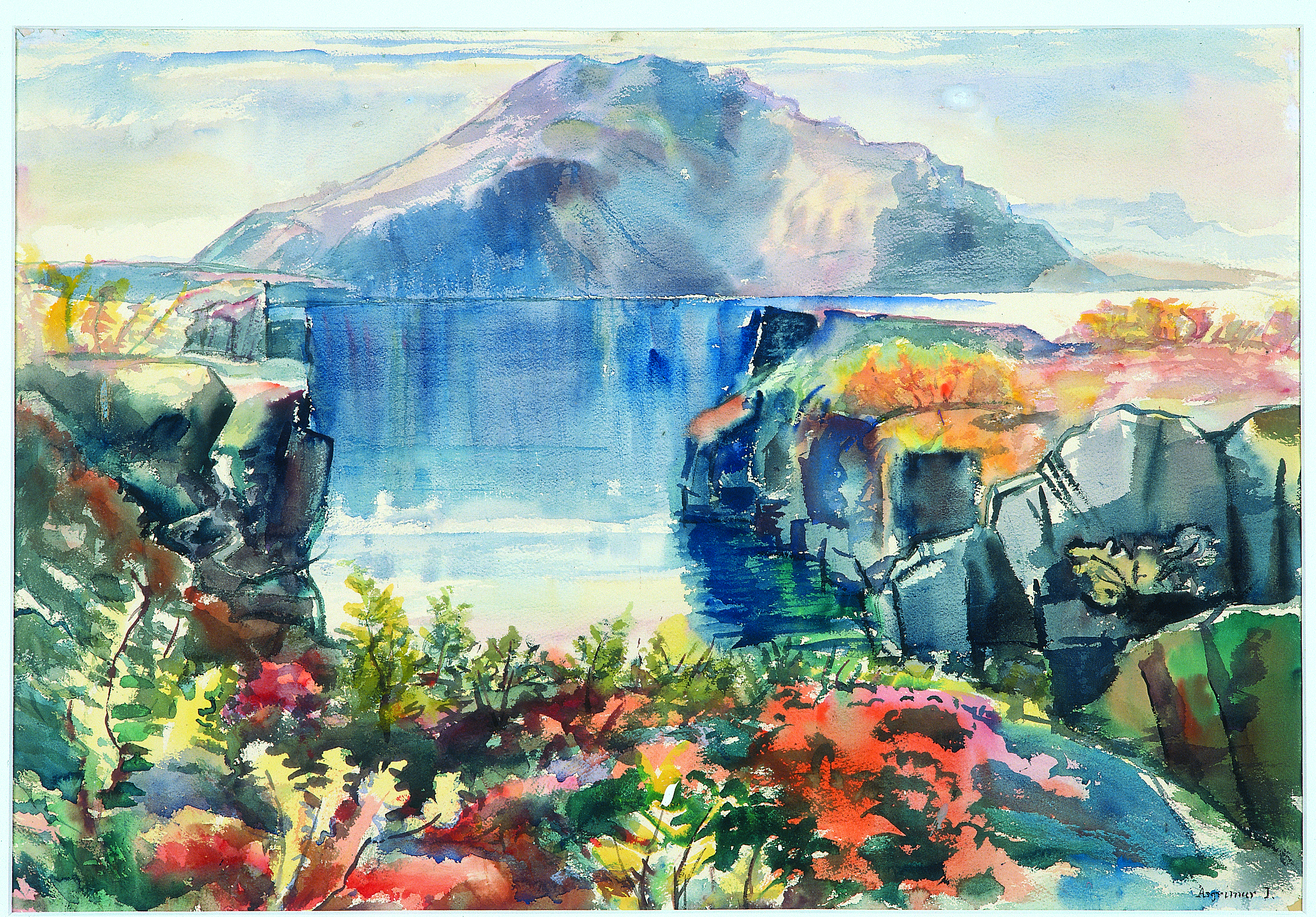 Podzim v Thingvelliru by Ásgrímur Jónsson - 1947 - 66 x 97 cm 
