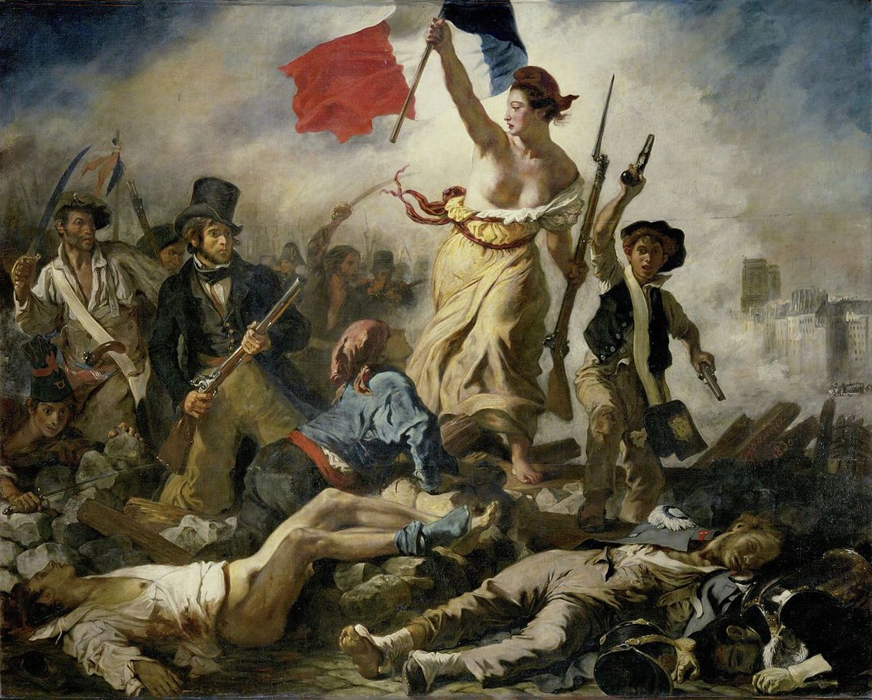 Liberatea conducând oamenii by Eugène Delacroix - 1830 - 260 cm x 325 cm 