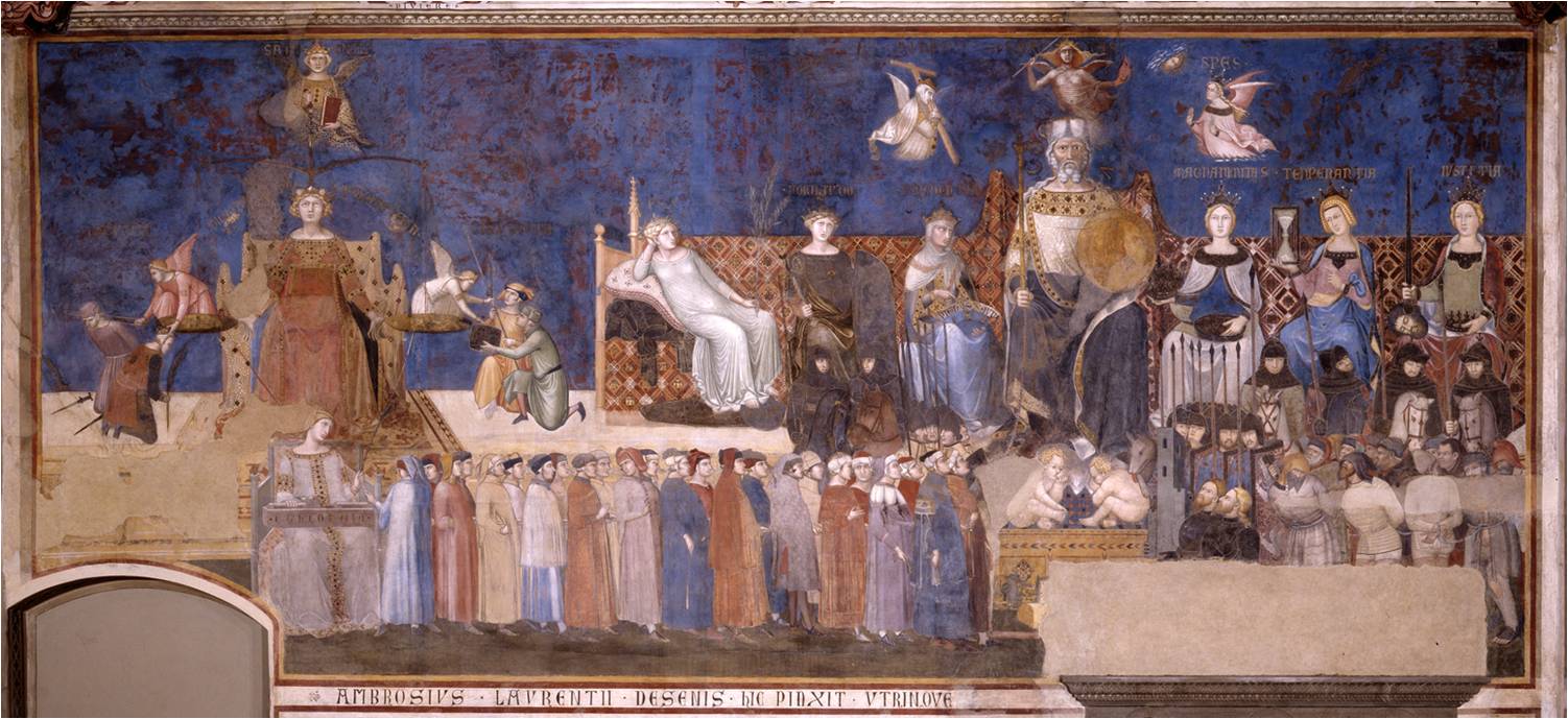 رمز الحكومة الجيدة by Ambrogio Lorenzetti - 1339 