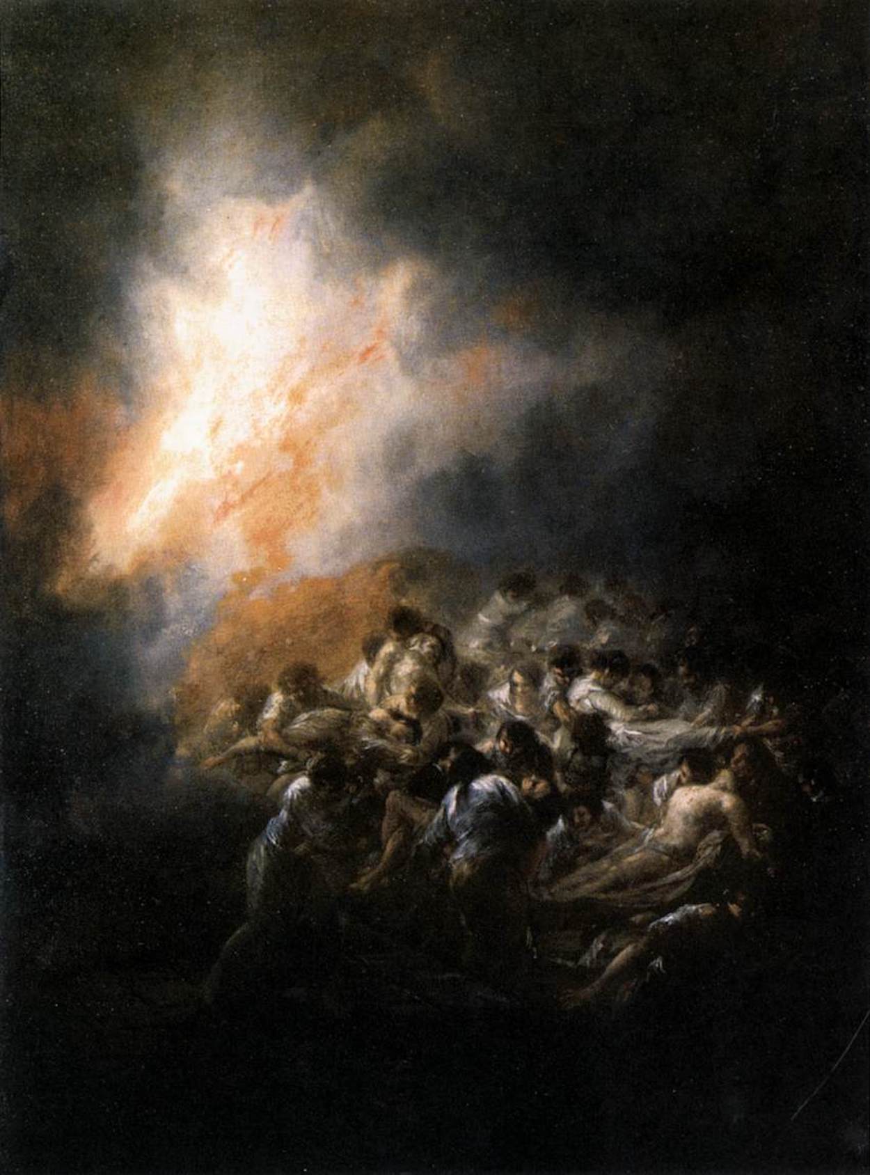 Fire at Night by Francisco Goya - 1794 - 50 x 32 cm private collection