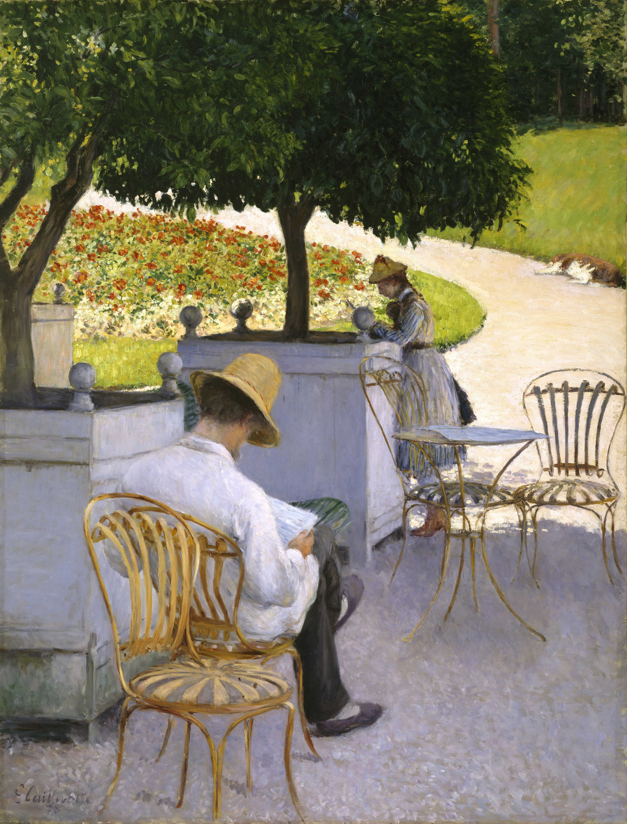The Orange Trees by Gustave Caillebotte - 1878 - 16.84 x 154.94 cm Museum of Fine Arts