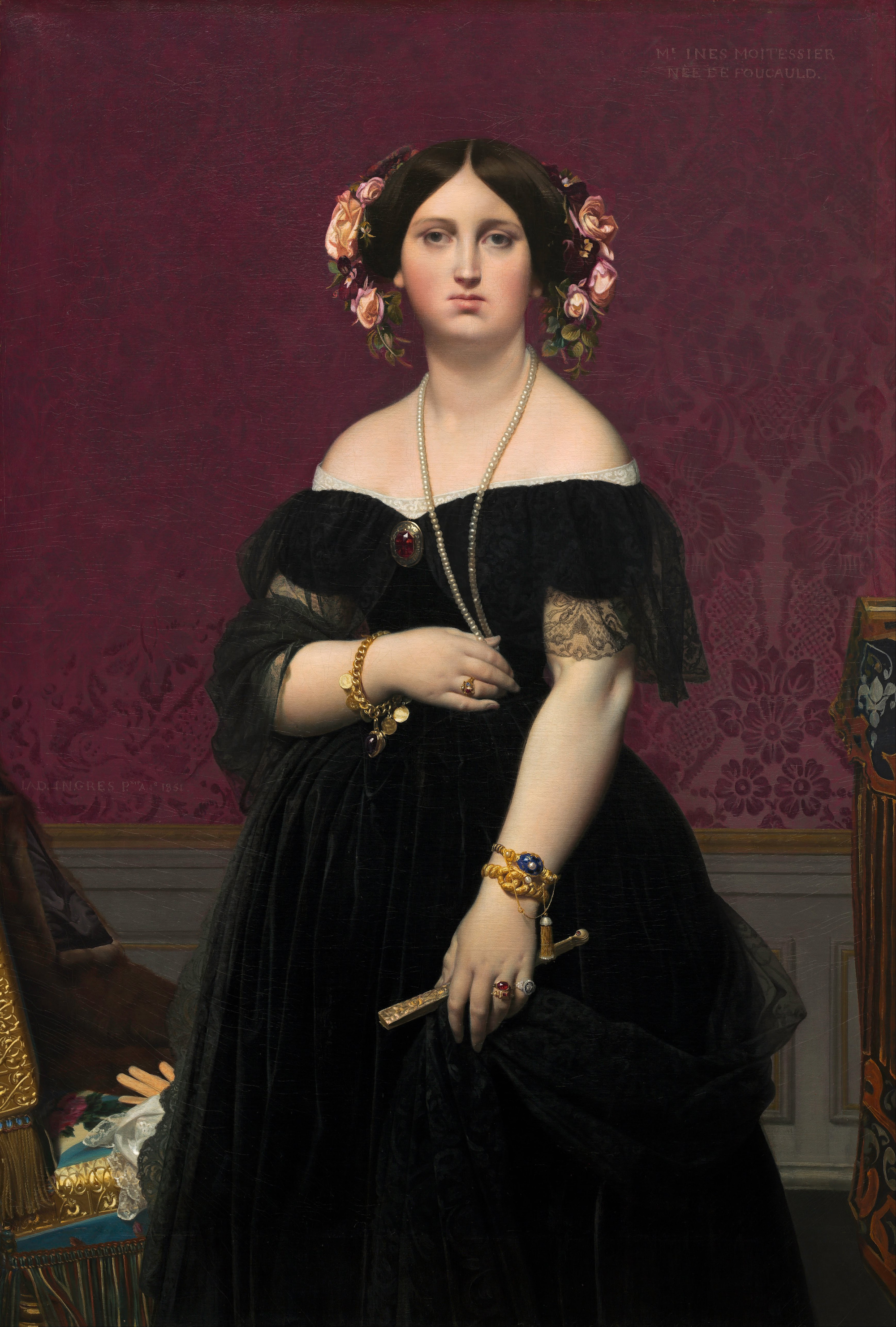 墨瓦特雪夫人 by Jean-Auguste-Dominique Ingres - 1851 - 100 x 147 cm 