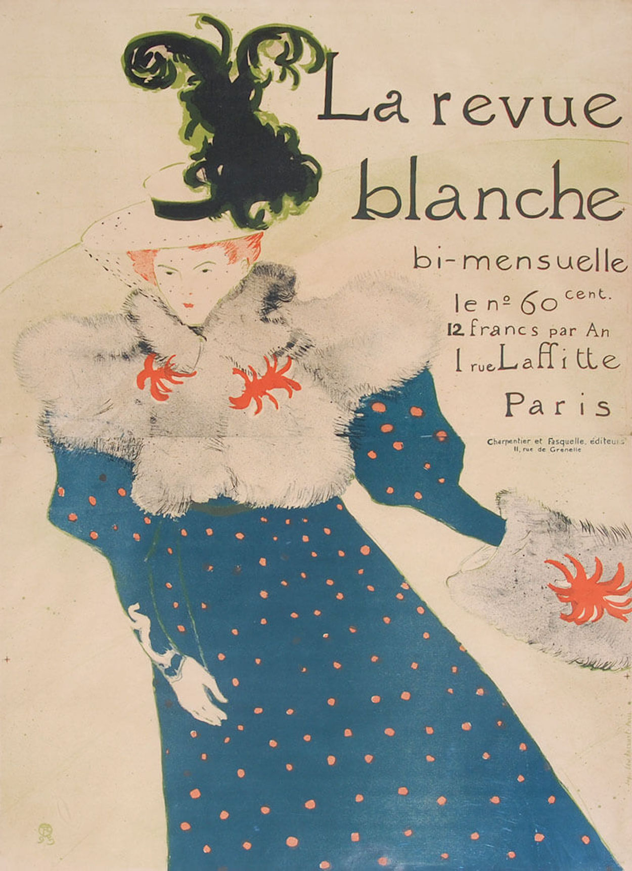 Постер для La Revue Blanche by Henri de Toulouse-Lautrec - 1895 - 91.2 x 125.5 см 