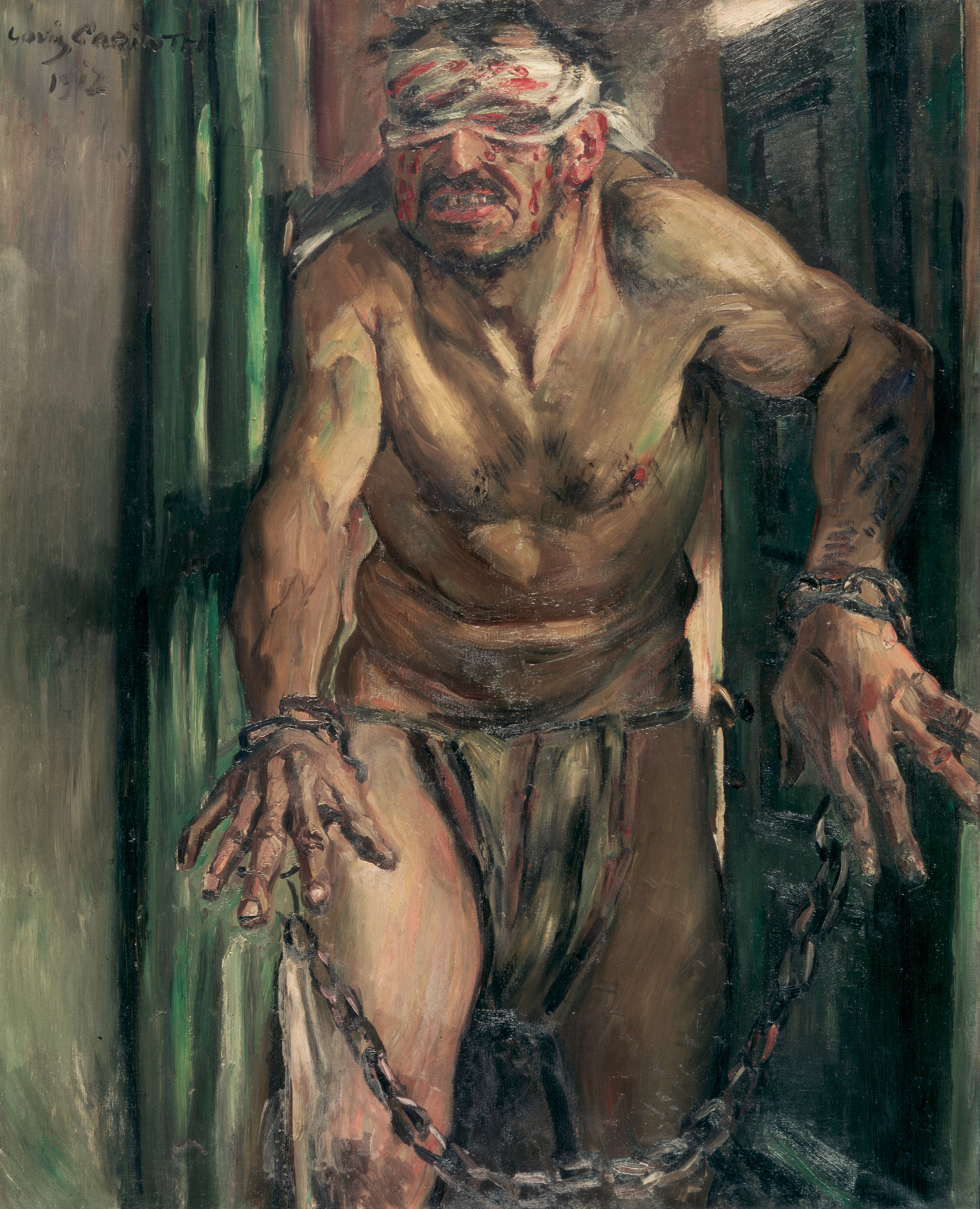 눈먼 삼손(The Blinded Samson) by Lovis Corinth - 1912 - 105.0 x 130.0 cm 