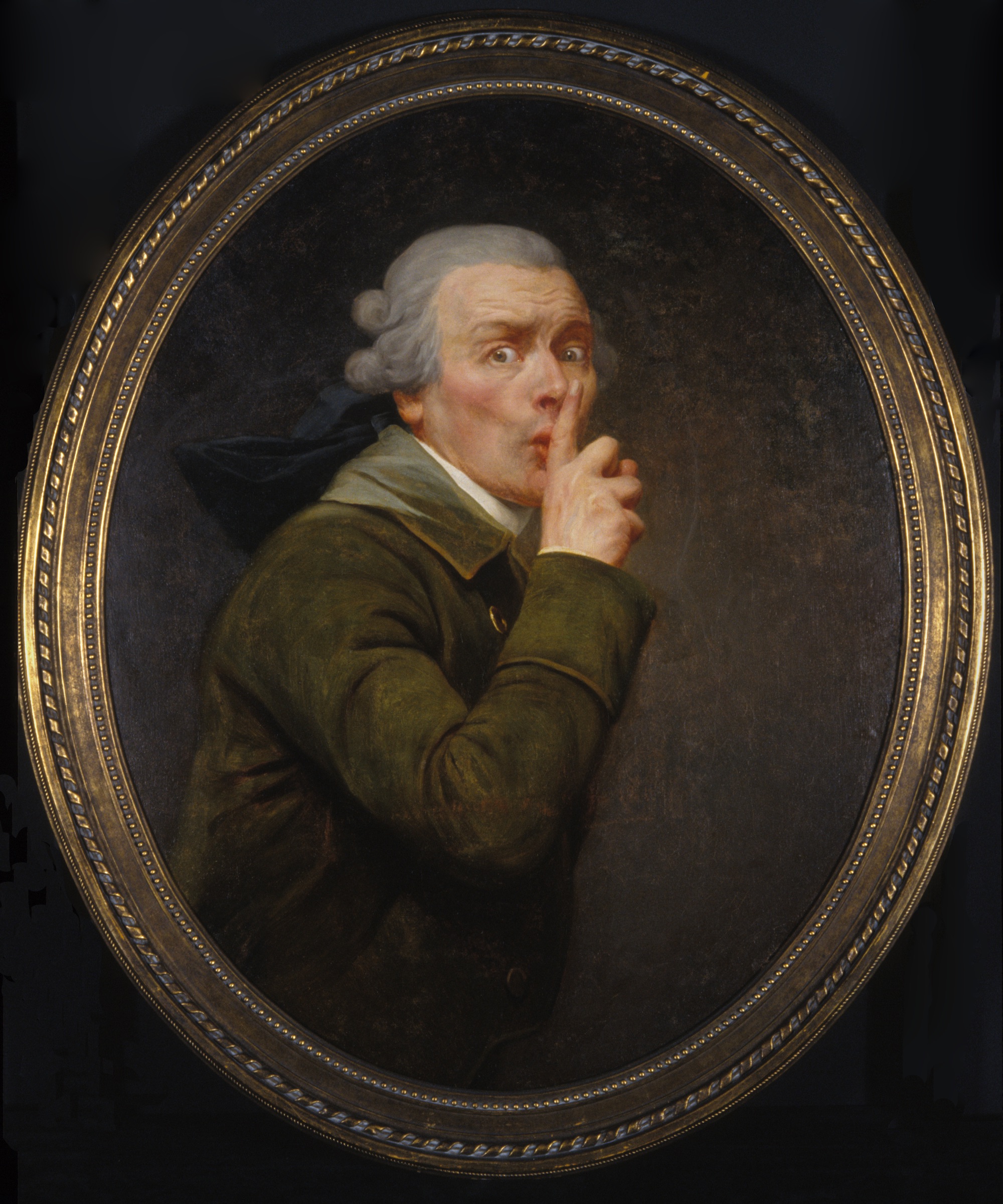 Le Discret by Joseph Ducreux - circa 1791 - 91.6 x 79.9 cm Spencer Museum of Art