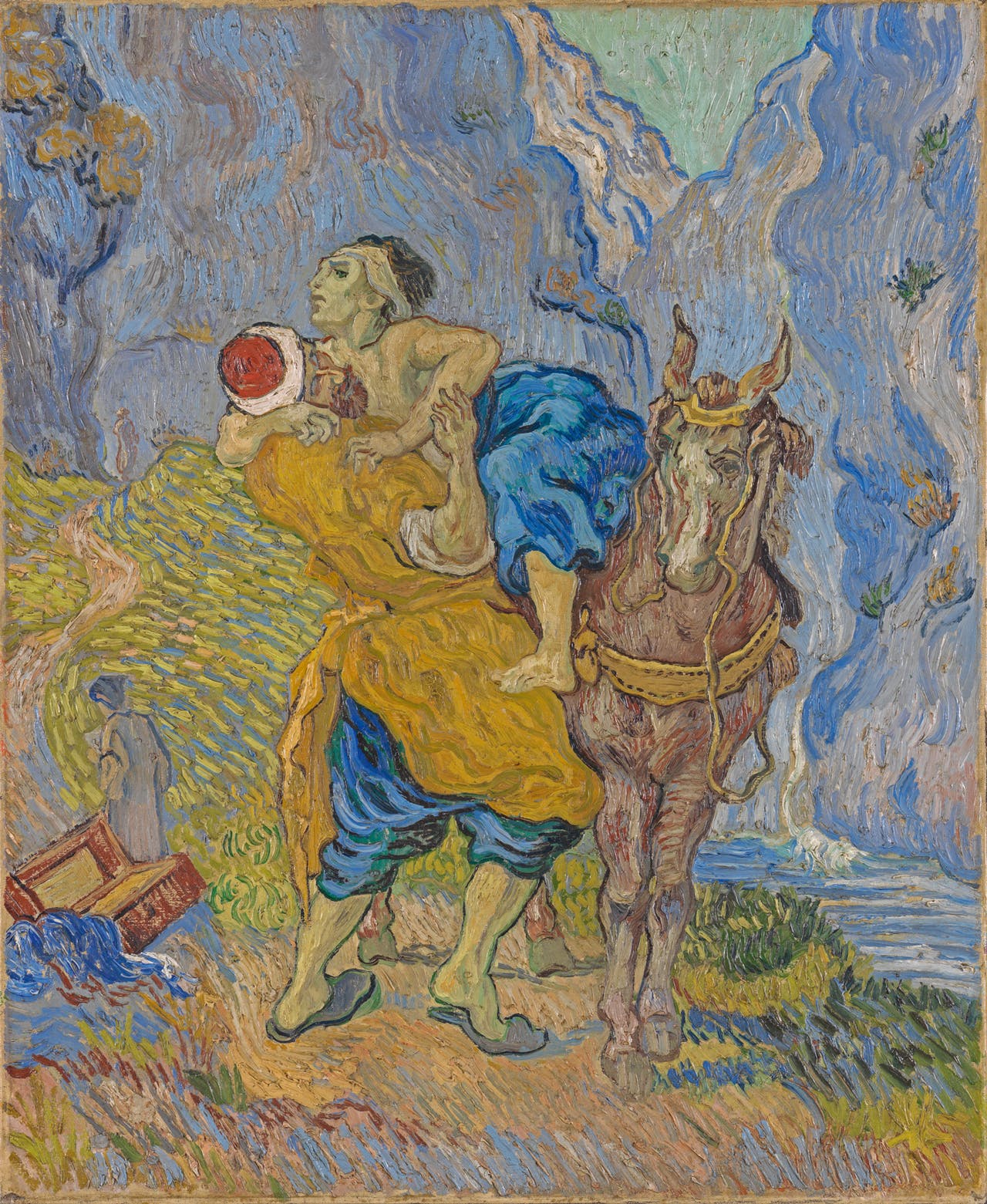 Der gute Samariter by Vincent van Gogh - Früher Mai 1890 - 73 × 59.5 cm Kröller-Müller Museum