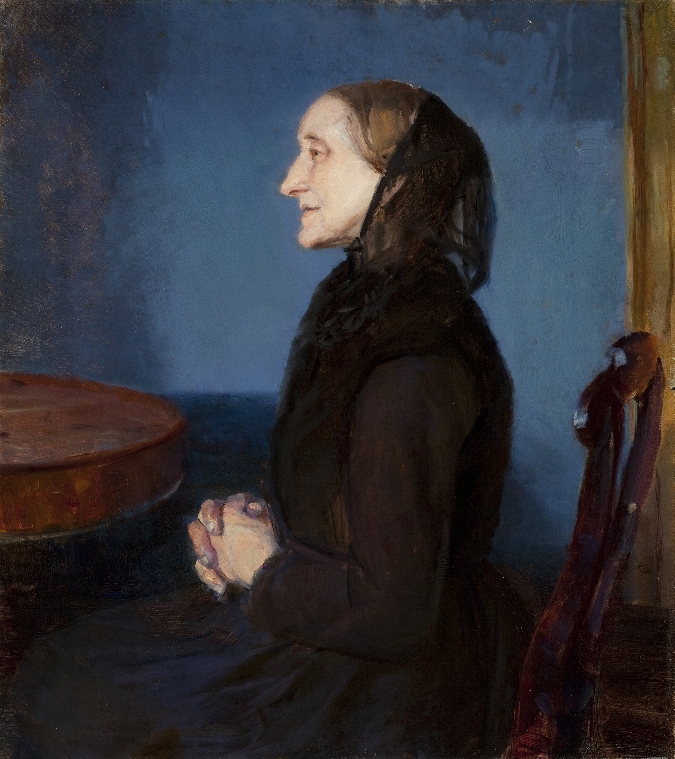 چهره‌نگارۀ آنه هدویگ بروندوم by Anna Ancher - 1893 - 67.8 x 59.8 cm 