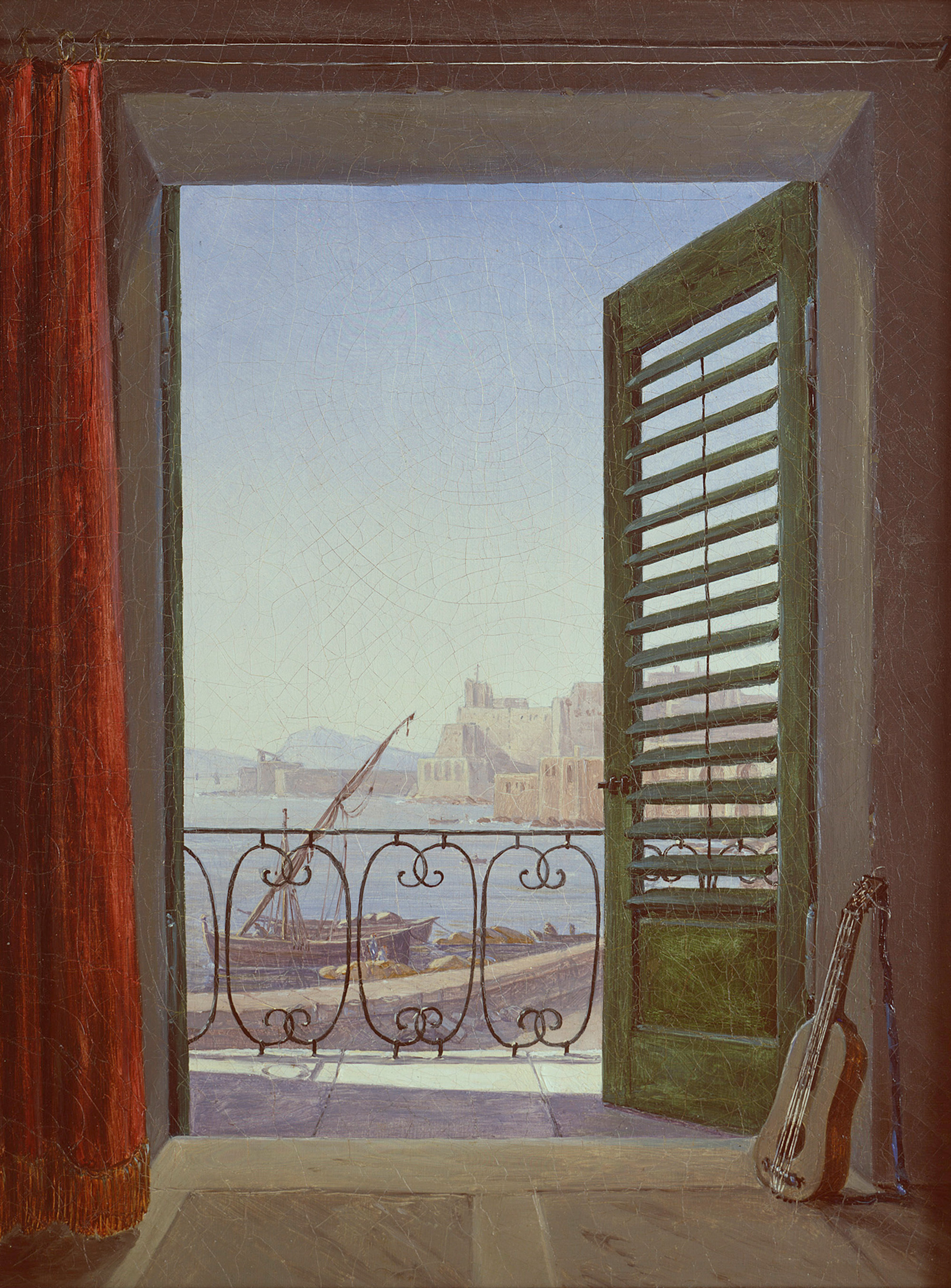 منظر لخليج نابولي by Carl Gustav Carus - حوالي 1829-1830 م - 213.0 x 284.0 سم 