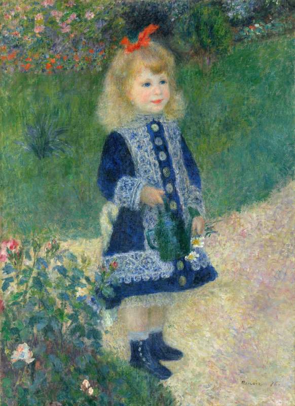 拿著澆花壺的小女孩by Pierre-Auguste Renoir via DailyArt mobile app