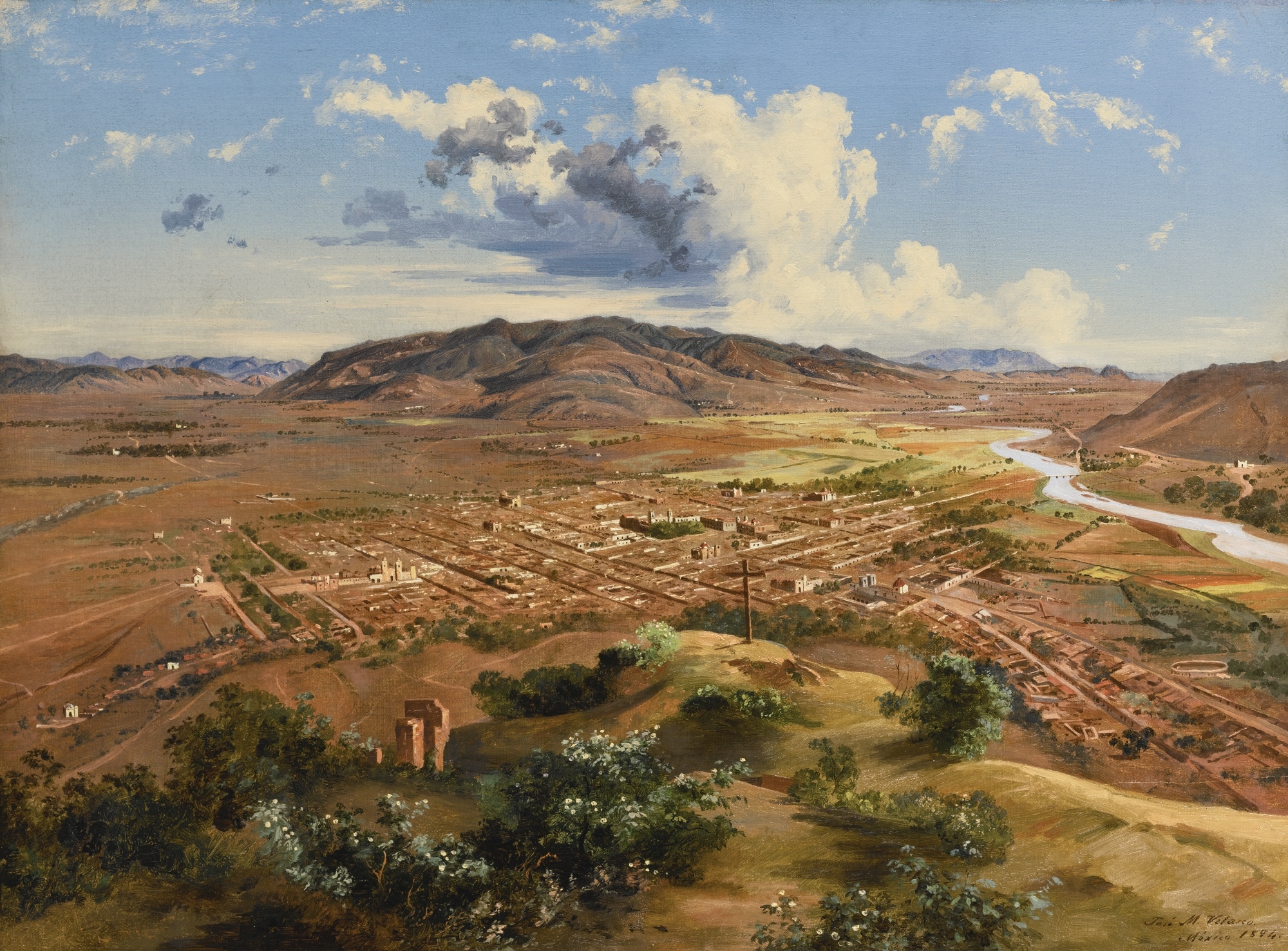 وادي أواكساكا by José María Velasco - 1894 - 46 by 64 سم 