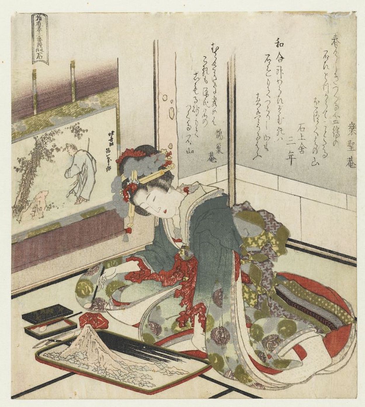 内石 by Katsushika Hokusai - 1823 