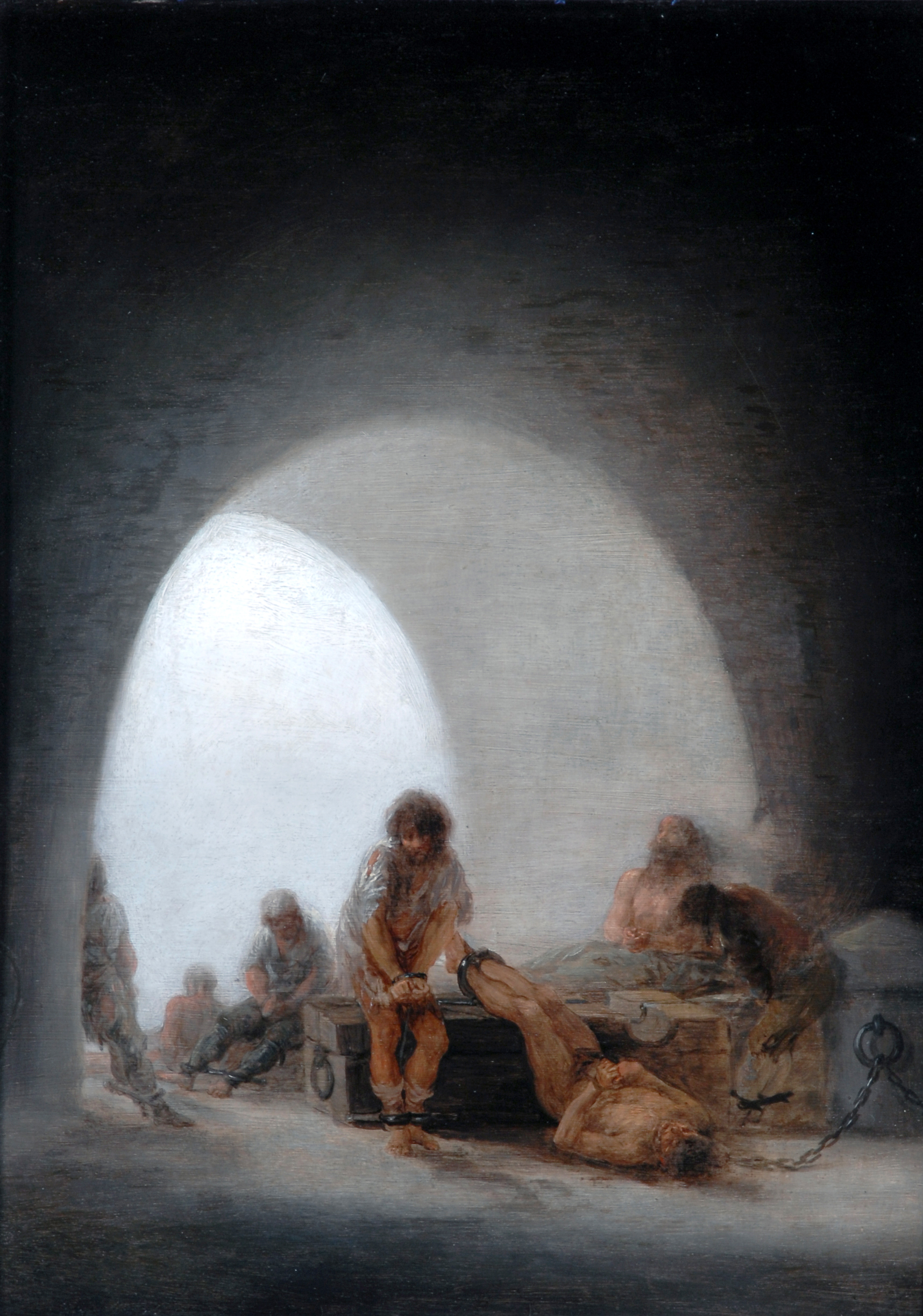 Interior of the Prison by Francisco Goya - 1793-1794 - 42.9 cm × 31.7 cm Bowes Museum