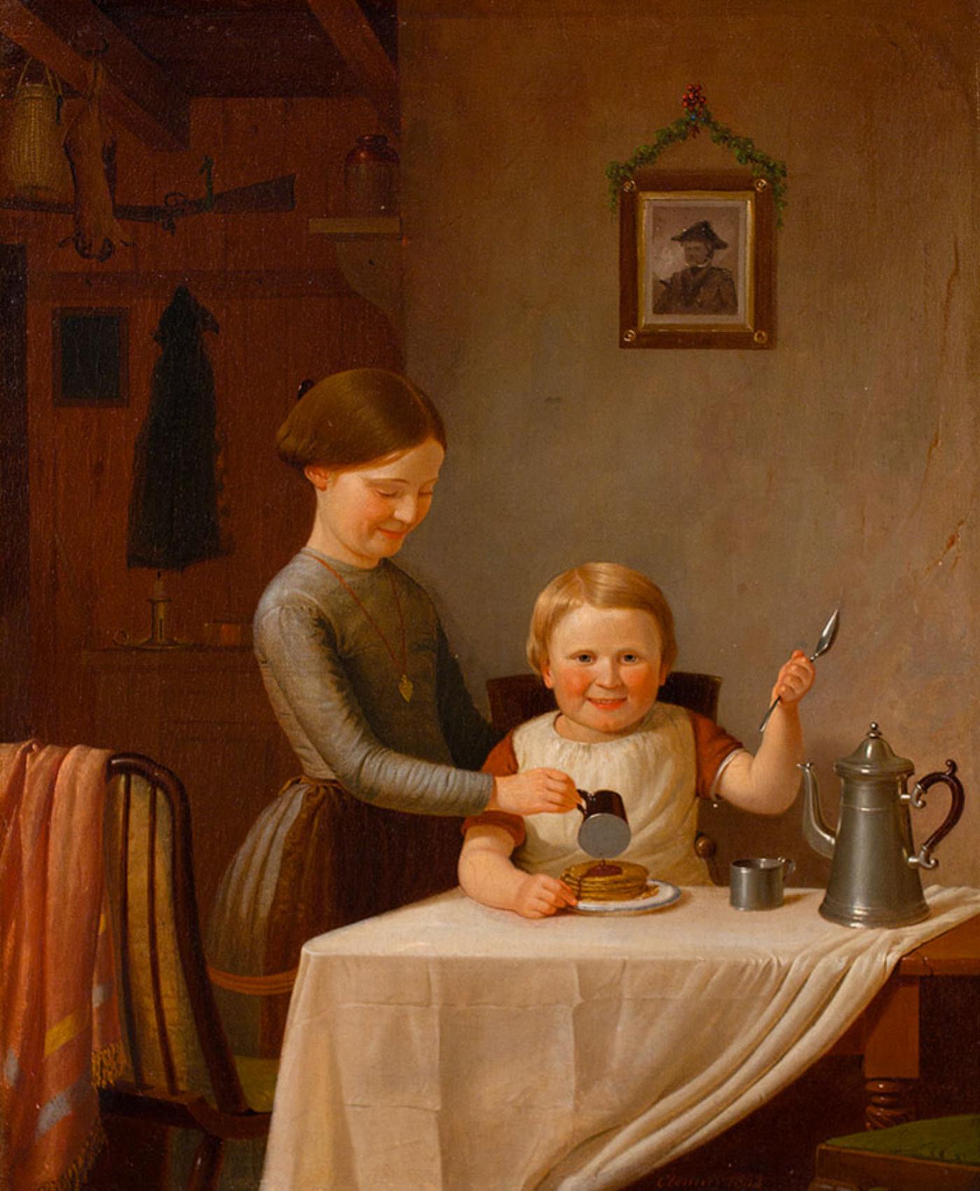 A Good Breakfast by James Goodwyn Clonney - 1852 - 43.2 x 35.6 cm private collection