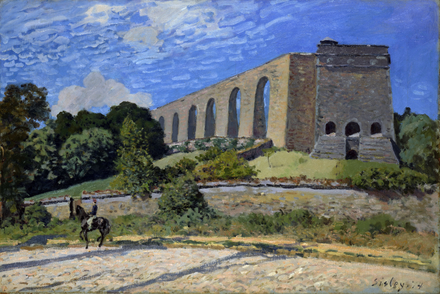 Aquaduct bij Marly by Alfred Sisley - 1874 - 81,3 x 54,3 cm 