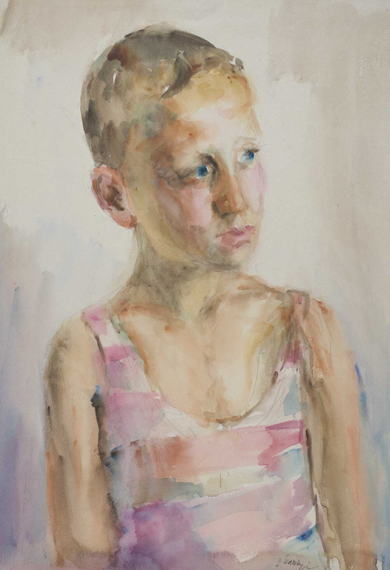 Portrét chlapce by Gela Seksztajn - 1932-1943 - 54.5 x 37.6 cm 