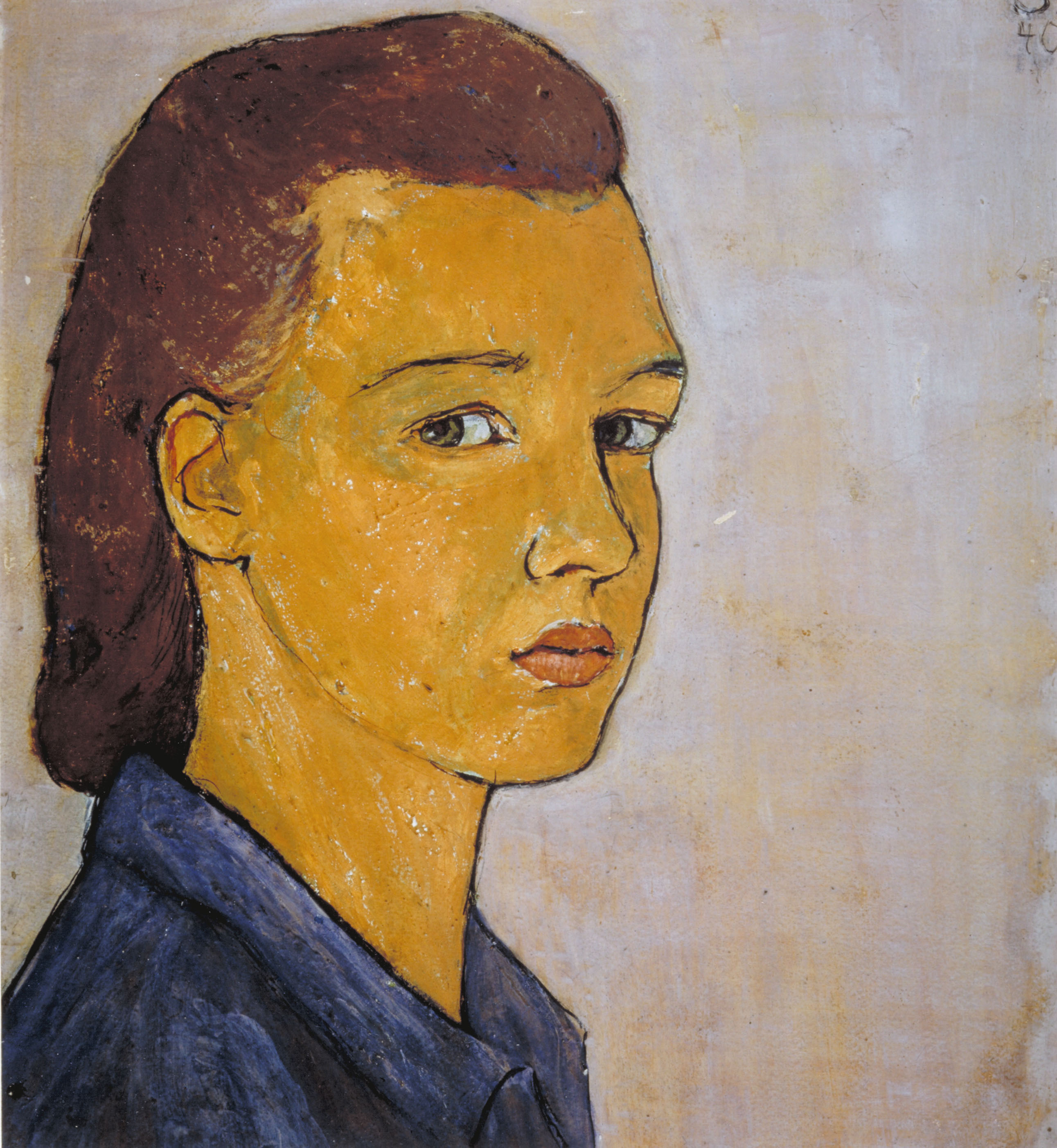 Autoportrét by Charlotte Salomon - cca 1940 - 54 x 49 cm 