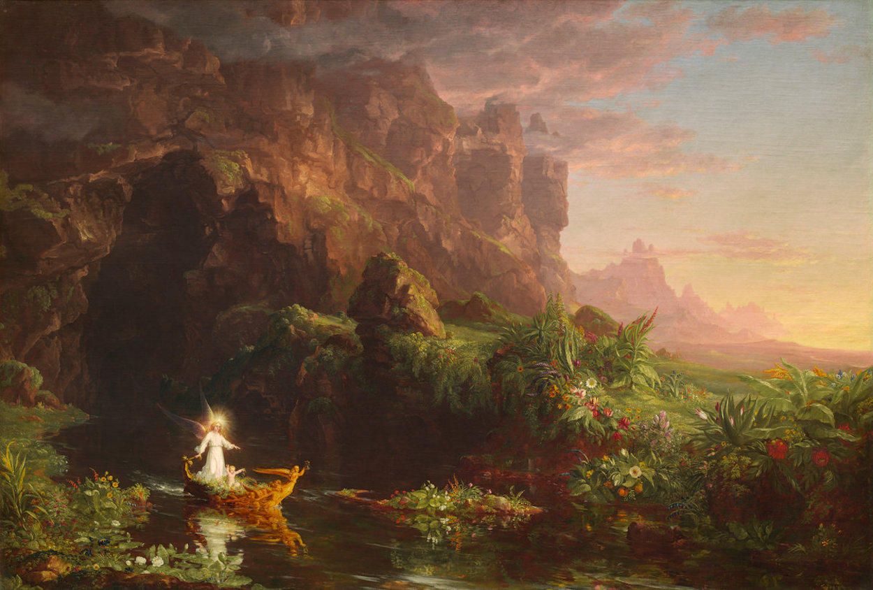 Die Reise des Lebens, Kindheit by Thomas Cole - 1842 - 134.3 x 195.3 cm National Gallery of Art