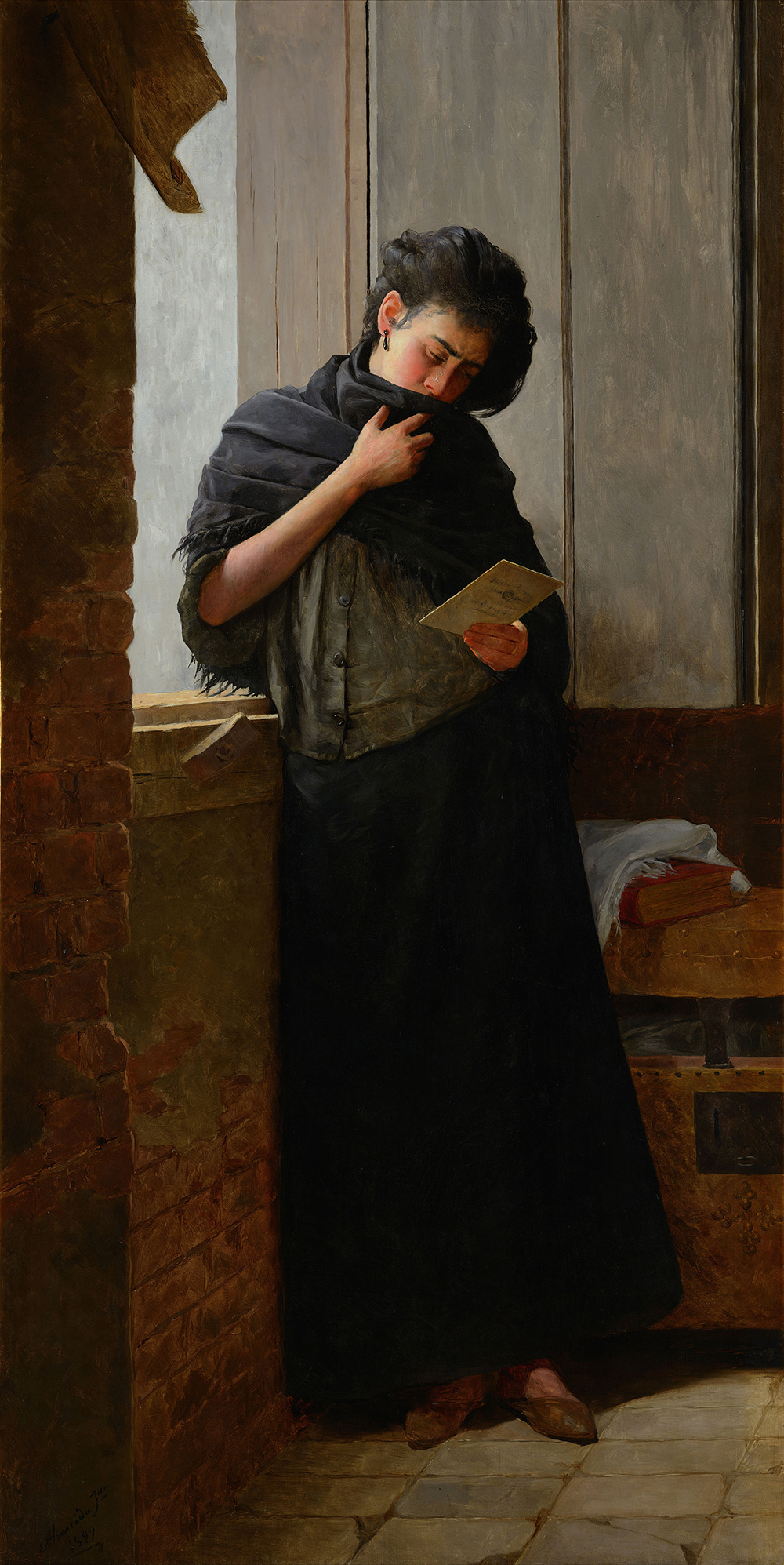 Saudade by Almeida Júnior - 1889 - 197 x 101 cm Pinacoteca de São Paulo