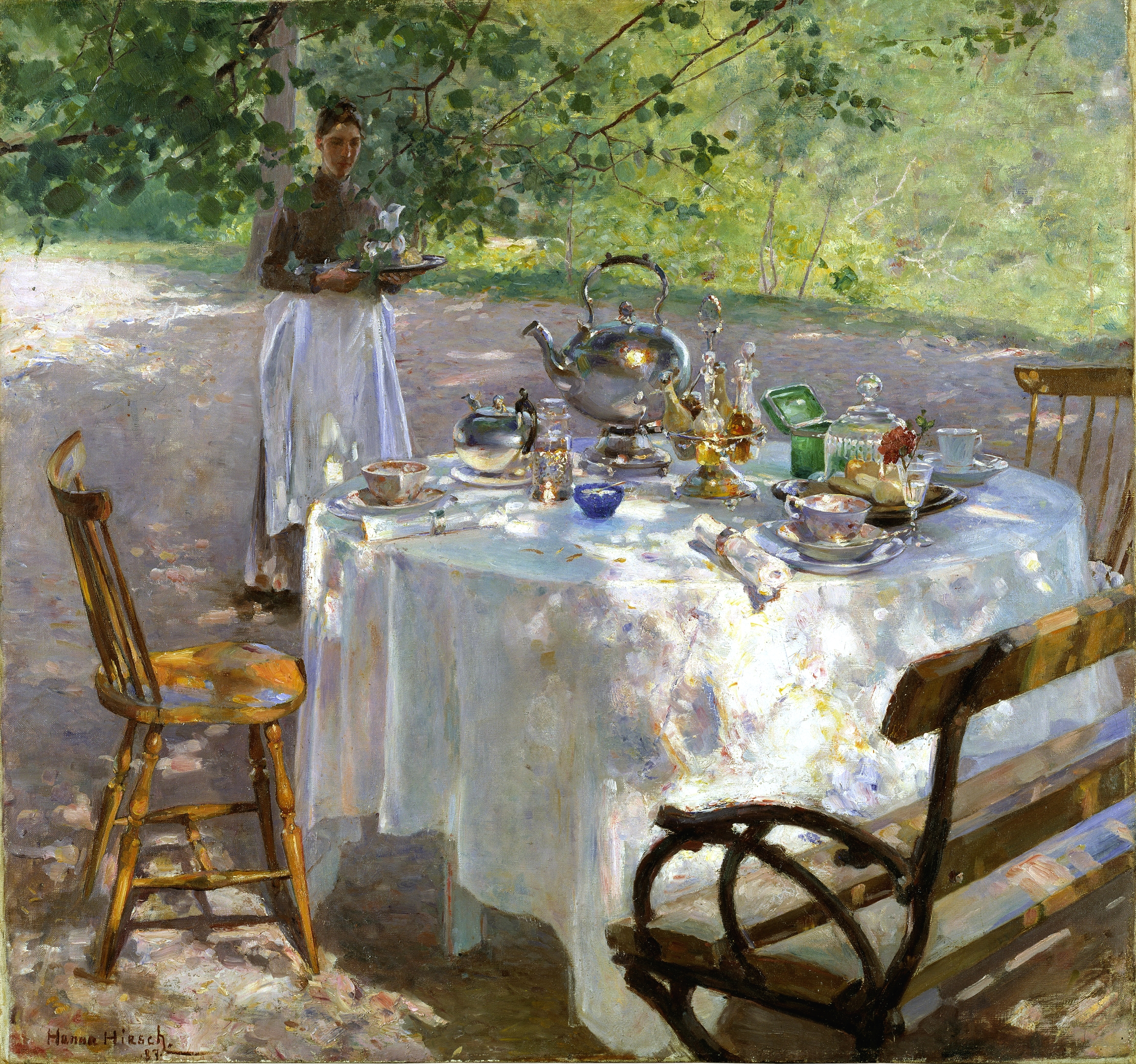 وقت الفطور by Hanna Pauli - 1887 - 87 x 91 cm 