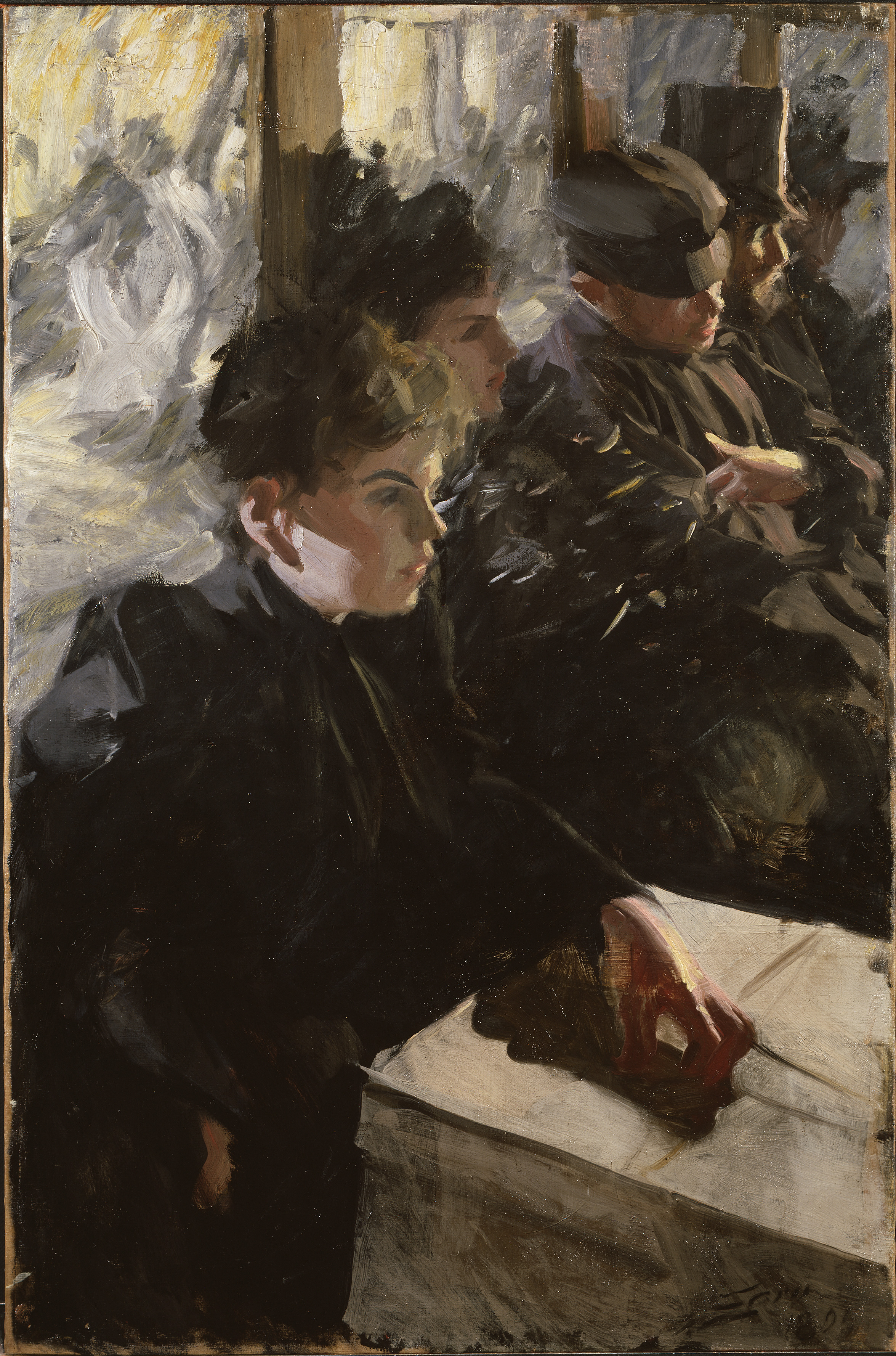 옴니버스 1 by Anders Zorn - 1895 or 1892 - 114 x 79 x 7 cm 