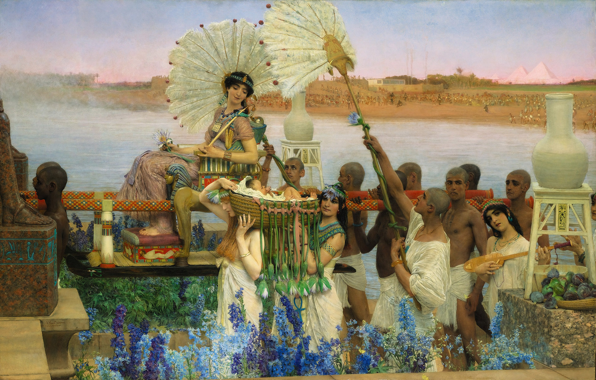 The Finding of Moses by Lawrence Alma-Tadema - 1904 - 136.7 by 213.4 cm private collection