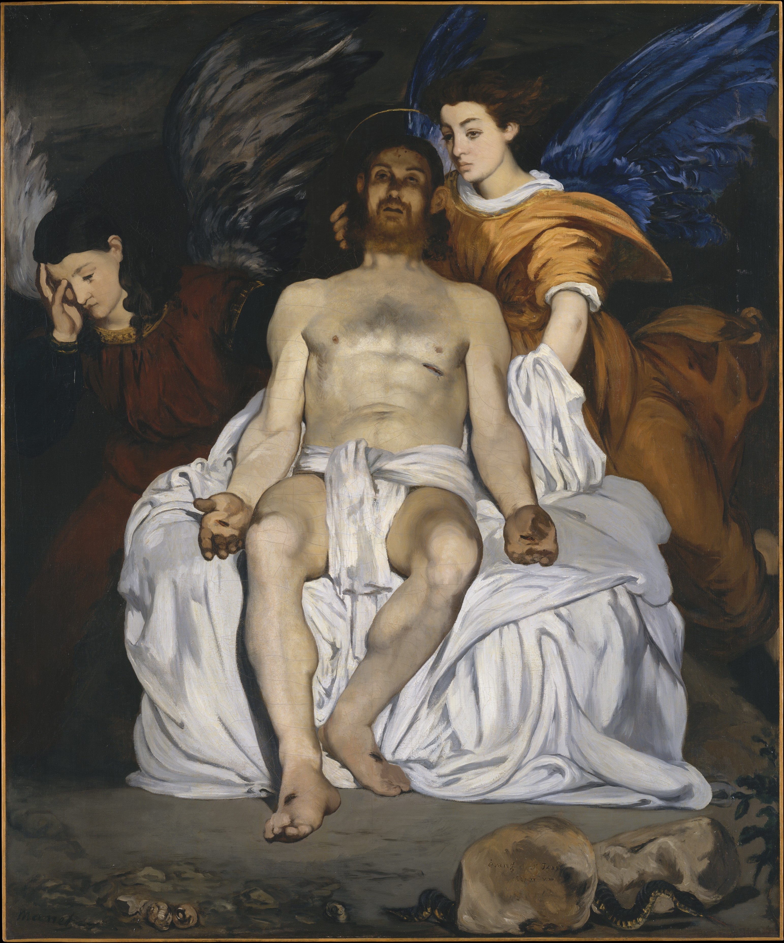 المسيح الميت مع ملائكة by Édouard Manet - 1864 م - 179.4 x 149.9 سم 
