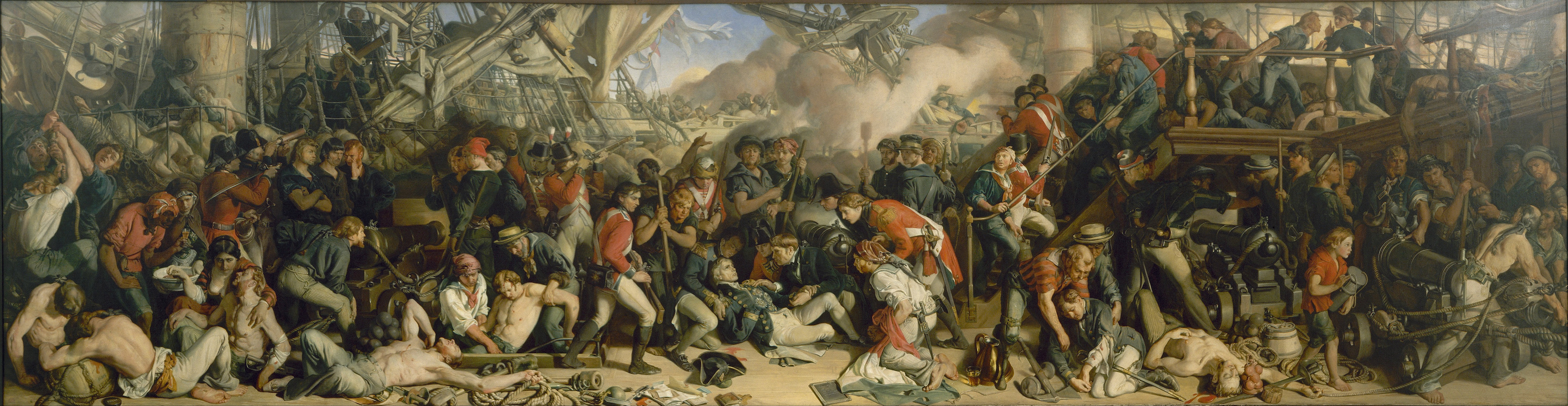Ο Θάνατος του Νέλσον by Ντάνιελ Μάκλις - 1859–1861 - 98,5 x 353 εκ. 