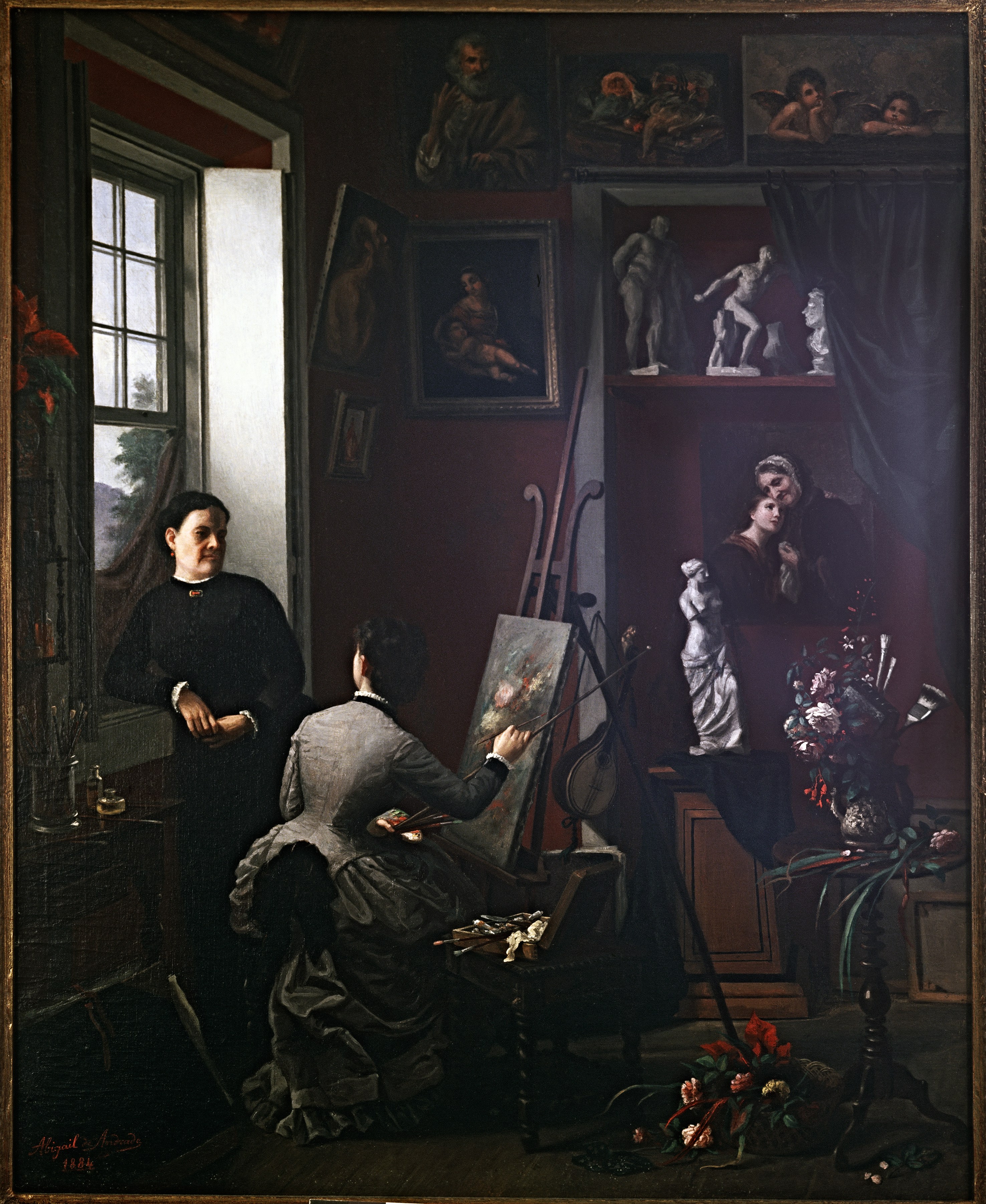 Un colț al atelierului meu by Abigail de Andrade - 1884 