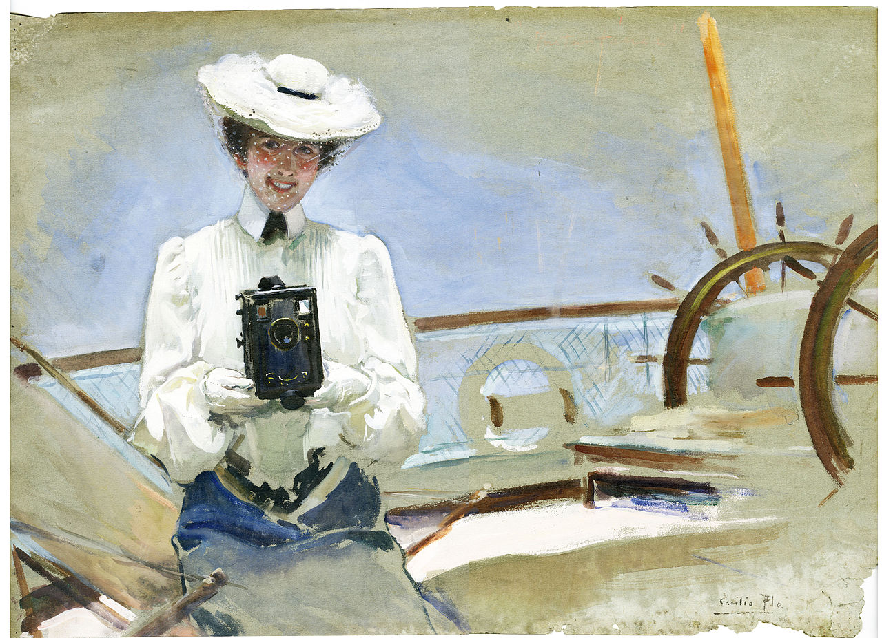 La donna dello yacht by Cecilio Piá y Gallardo - 1903 