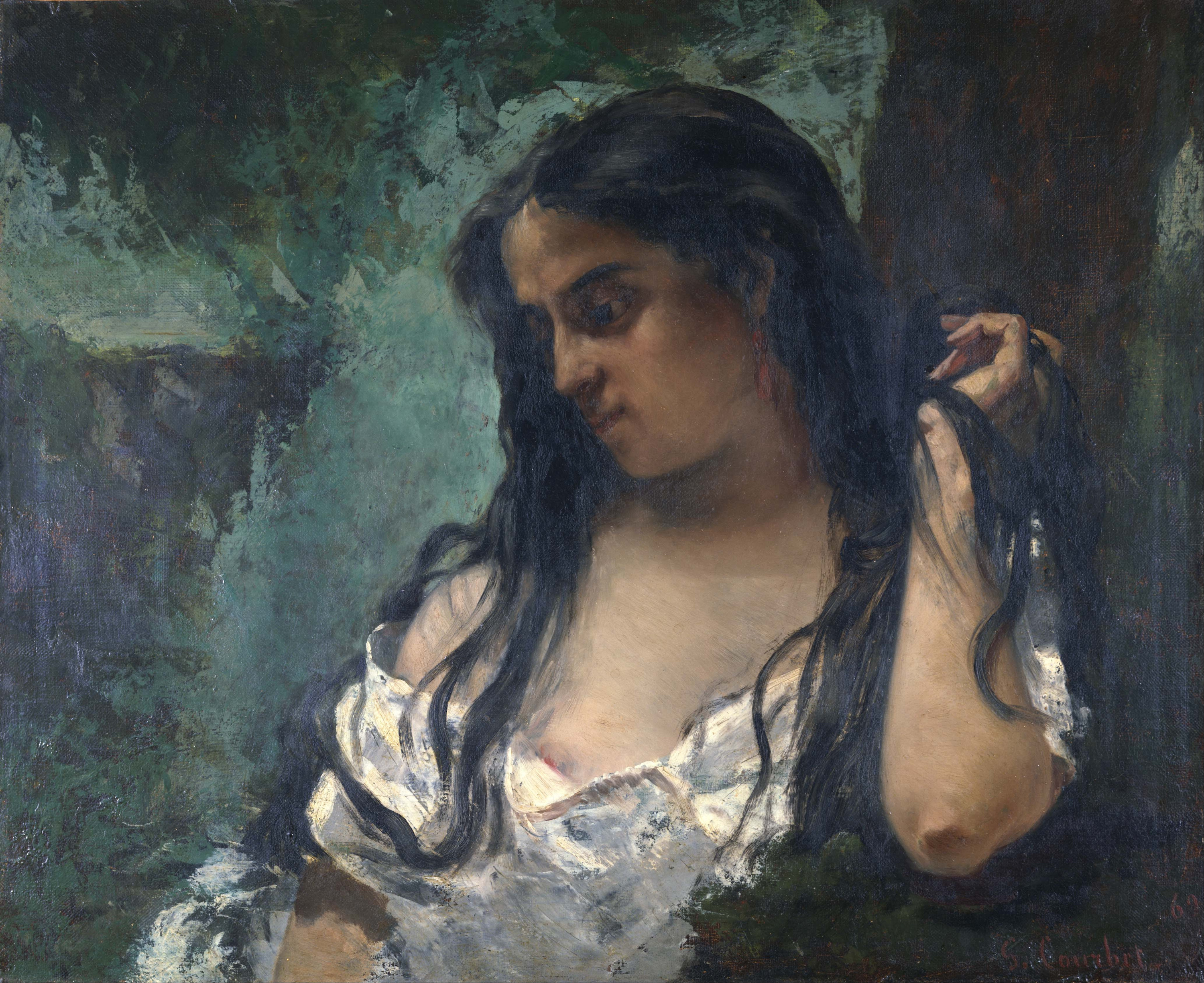 La gitane pensive by Gustave Courbet - 1869 