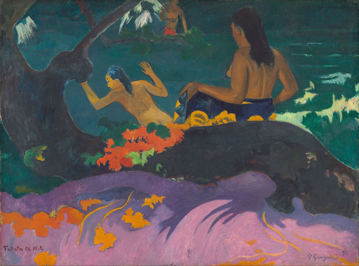 Fatata te Miti (By the Sea) by Paul Gauguin - 1892 - 91.5 x 67.9 cm National Gallery of Art