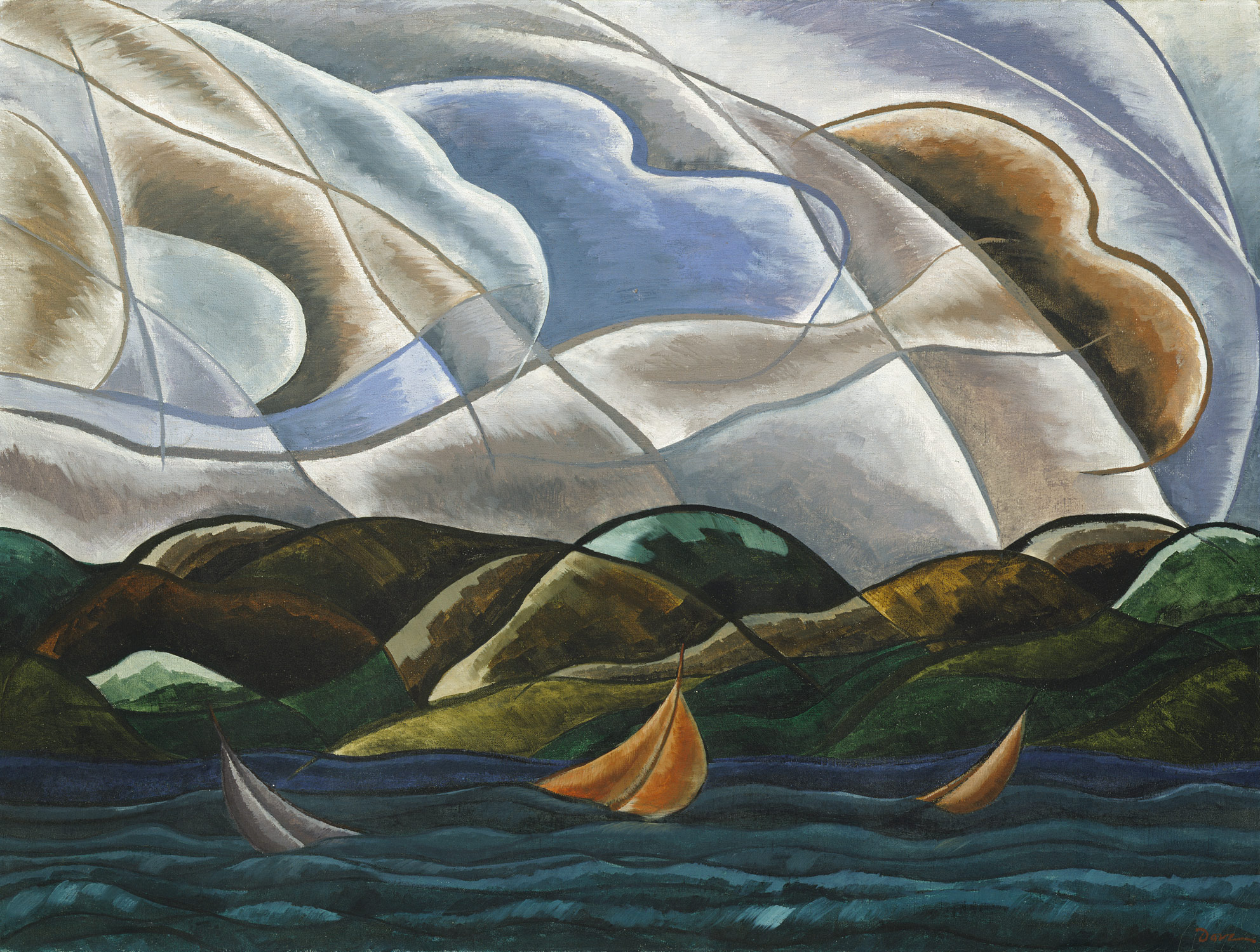 ابر و آب by Arthur Dove - 1930 - 75.2 x 100.6 cm 