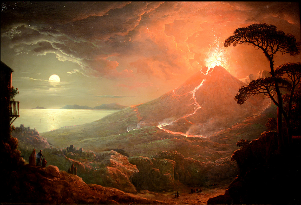 The Eruption of Vesuvius by Sebastian Pether - 1825 - 30.48 x 42.86 cm Nelson-Atkins Museum of Art
