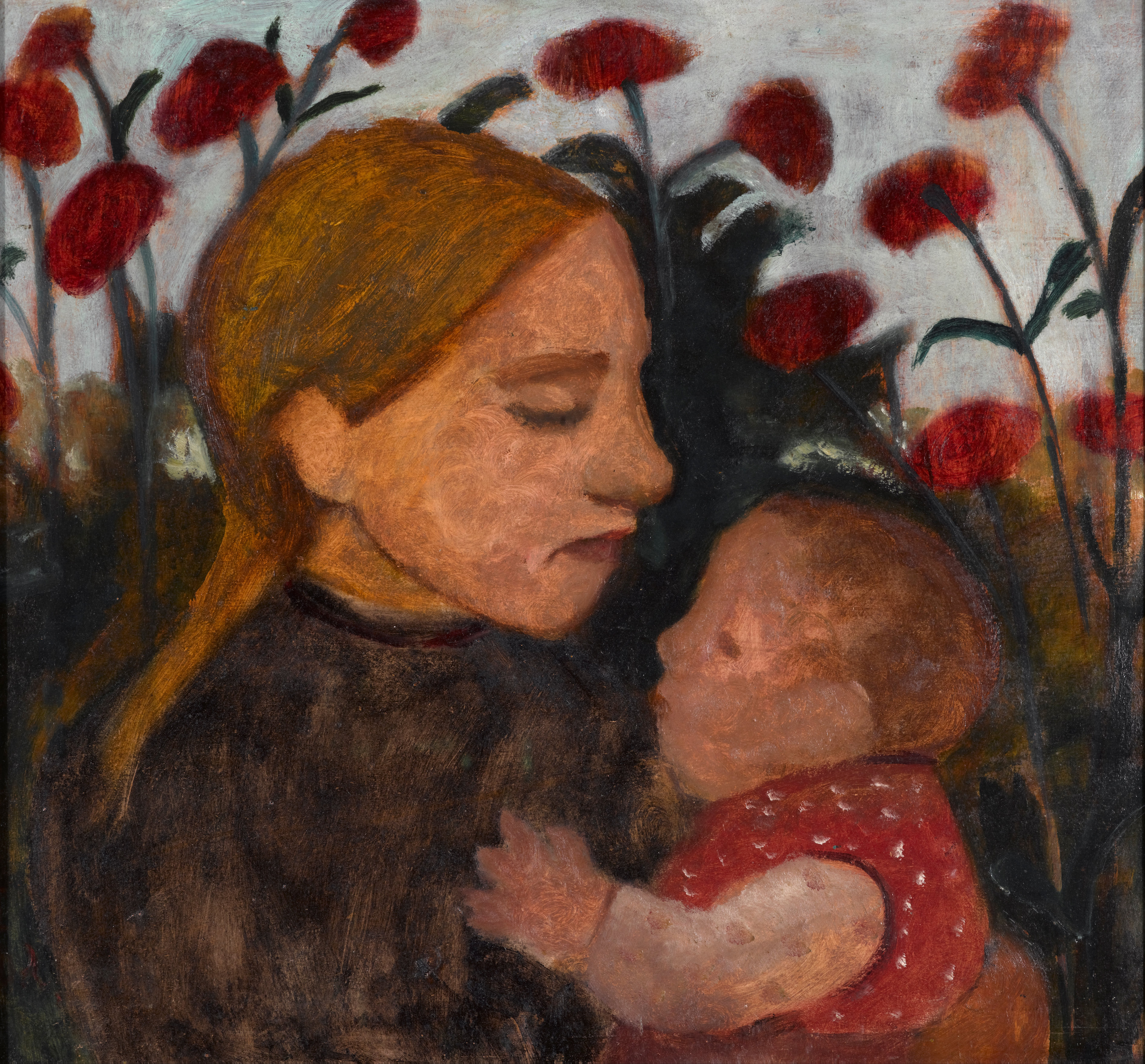아이를 안은 소녀(Girl with Child) by Paula Modersohn-Becker - 1902 - 71 x 66.3 cm 