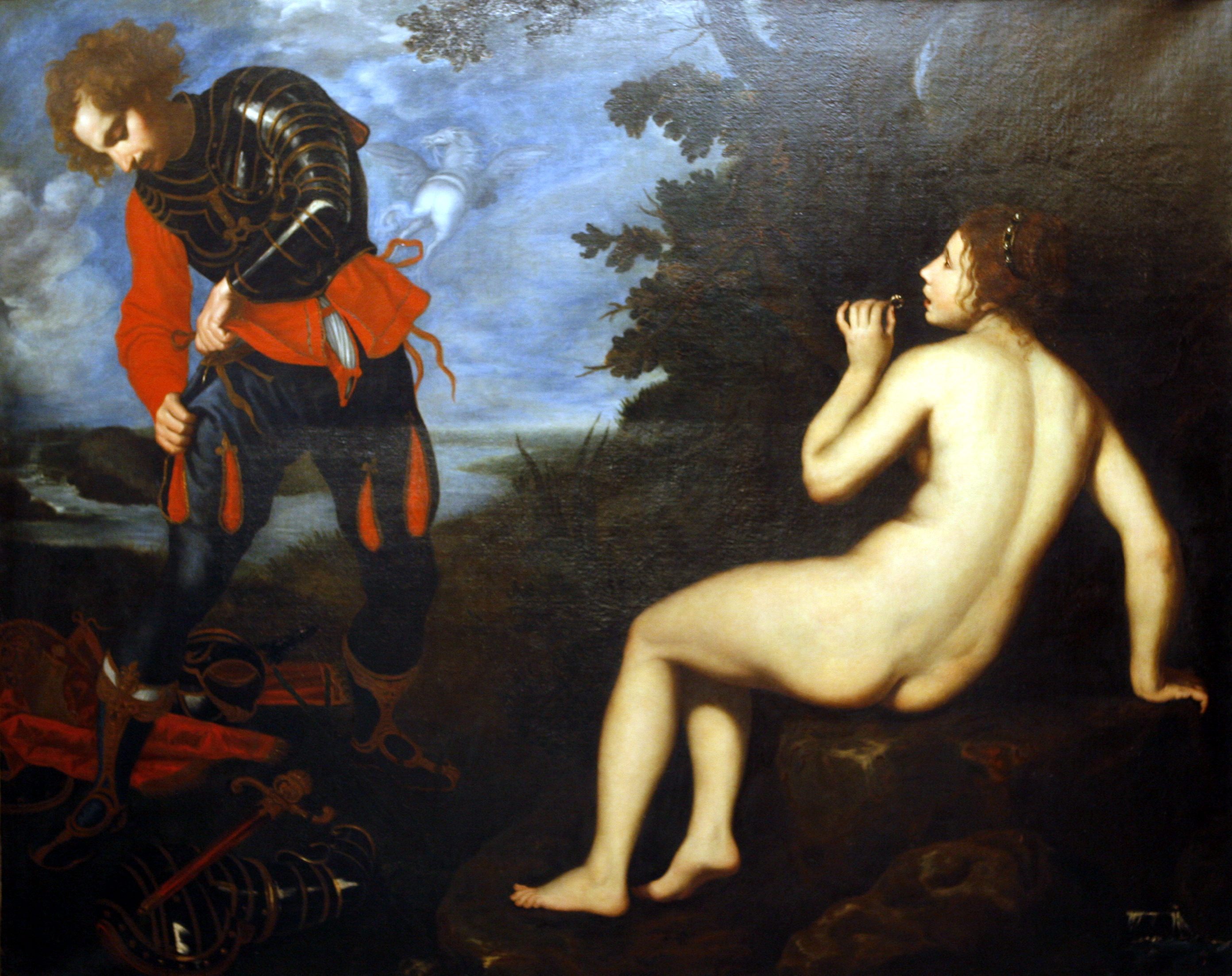 Roger et Angélique by Giovanni Biliverti - Ca. 1630 Musée des Beaux-Arts de Dijon