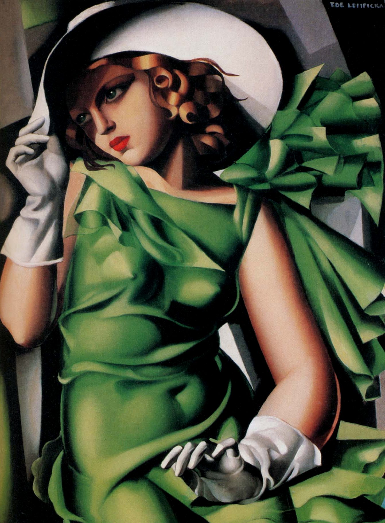 Joven del vestido verde by Tamara de Lempicka - 1931 - 45.5 x 61.5 Centro Nacional de Arte y Cultura Georges Pompidou