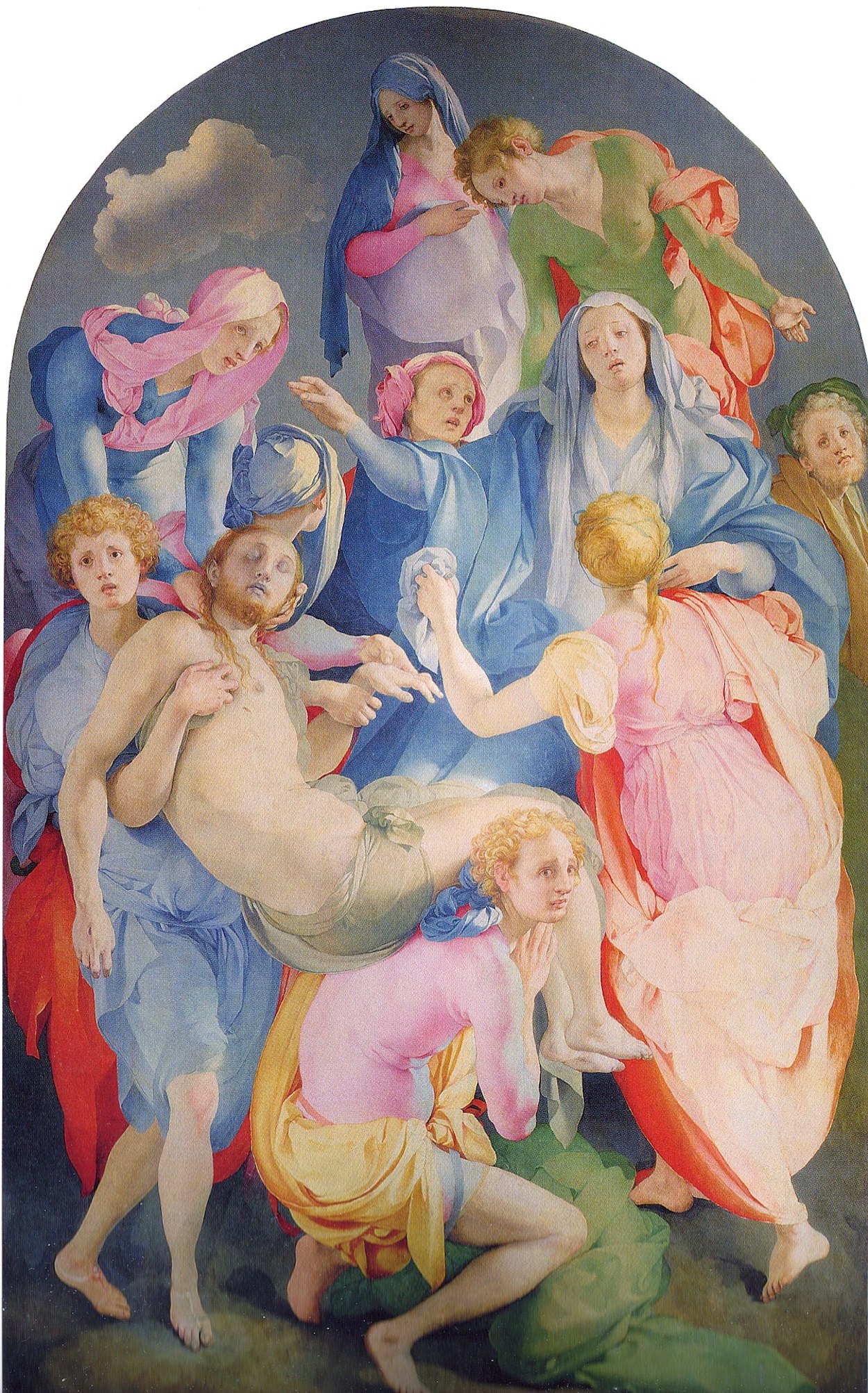 The Deposition from the Cross by Jacopo da Pontormo - 1528 - 123 in × 76 in Chiesa di Santa Felicita, Florence